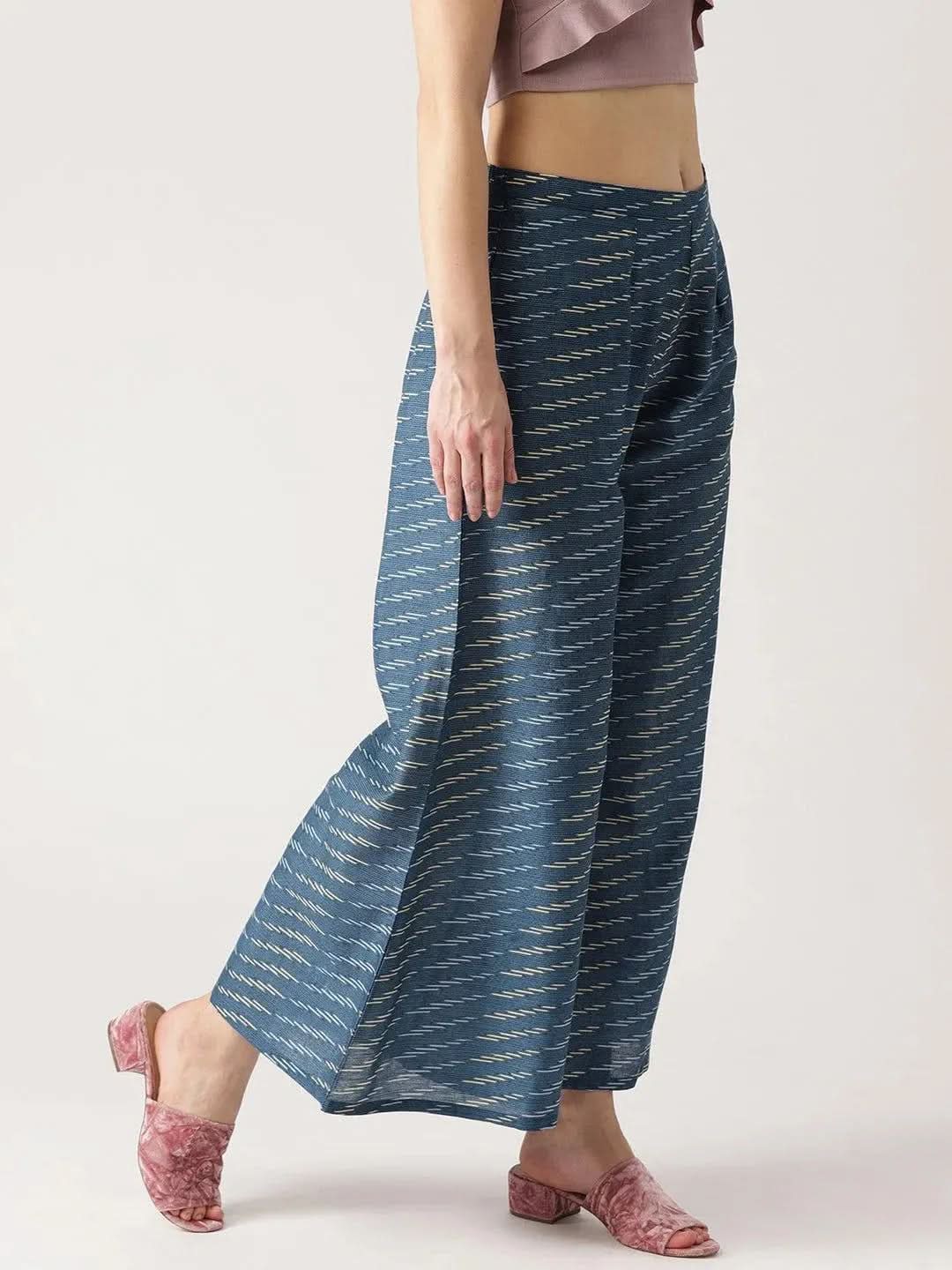 Buy Blue Abstract Cotton Palazzos - PL297- | Libas Ethnic Wear Online
Buy Blue Abstract Cotton Palazzos - PL297- | Libas Ethnic Wear Online