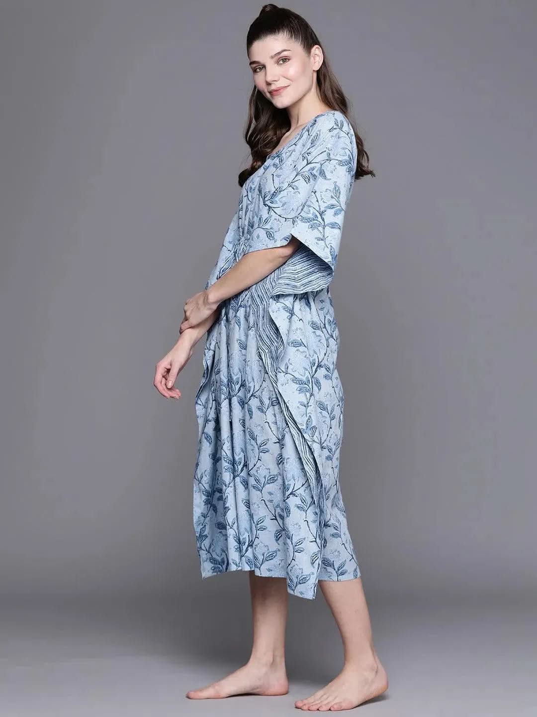 Buy Blue Cotton Printed Kaftan Nightdress - 50004 | Libas Ethnic Wear Online
Buy Blue Cotton Printed Kaftan Nightdress - 50004 | Libas Ethnic Wear Online