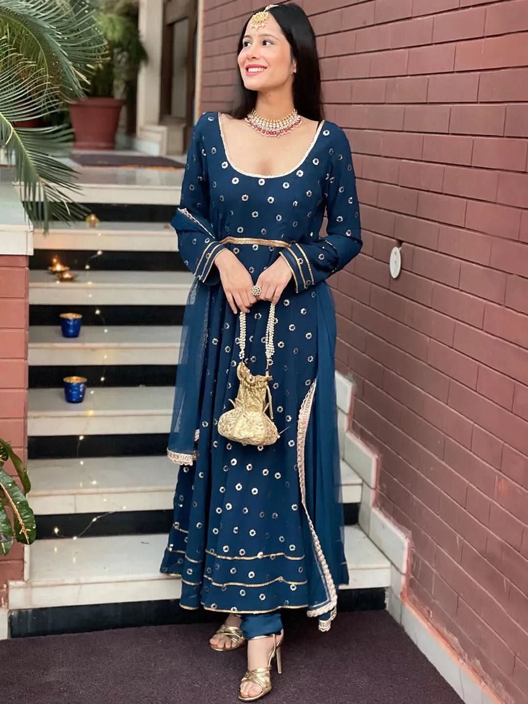 Buy Blue Embroidered Georgette Suit Set - 20219O-XS | Libas Ethnic Wear Online
Buy Blue Embroidered Georgette Suit Set - 20219O-XS | Libas Ethnic Wear Online