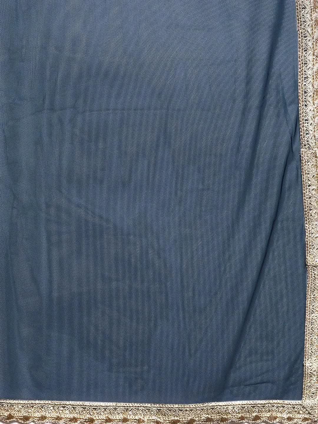 Blue Embroidered Georgette Anarkali Kurta With Churidar & Dupatta
Blue Embroidered Georgette Anarkali Kurta With Churidar & Dupatta