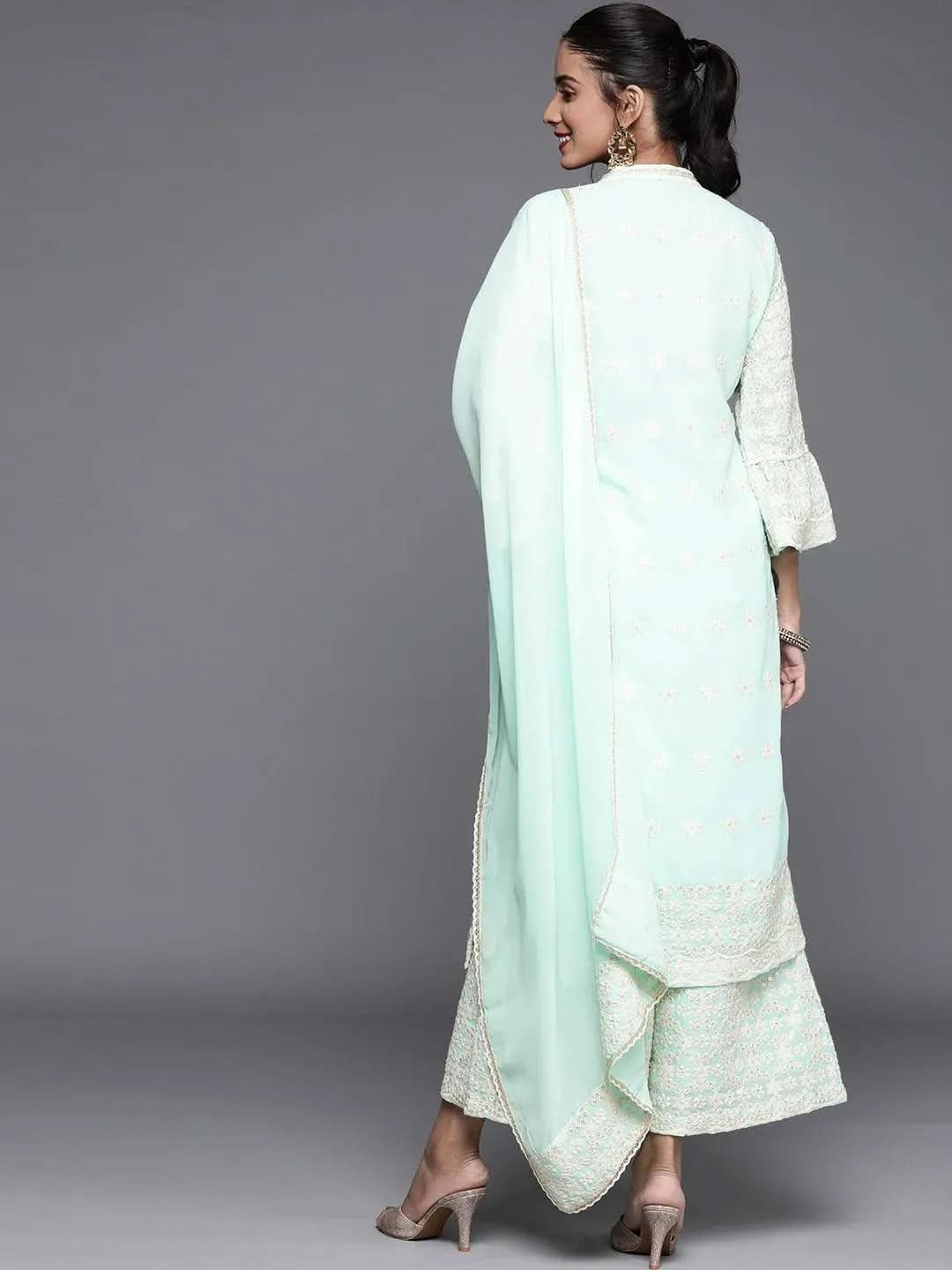 Buy Blue Embroidered Georgette Suit Set - 20052O-XS | Libas Ethnic Wear Online 
Buy Blue Embroidered Georgette Suit Set - 20052O-XS | Libas Ethnic Wear Online