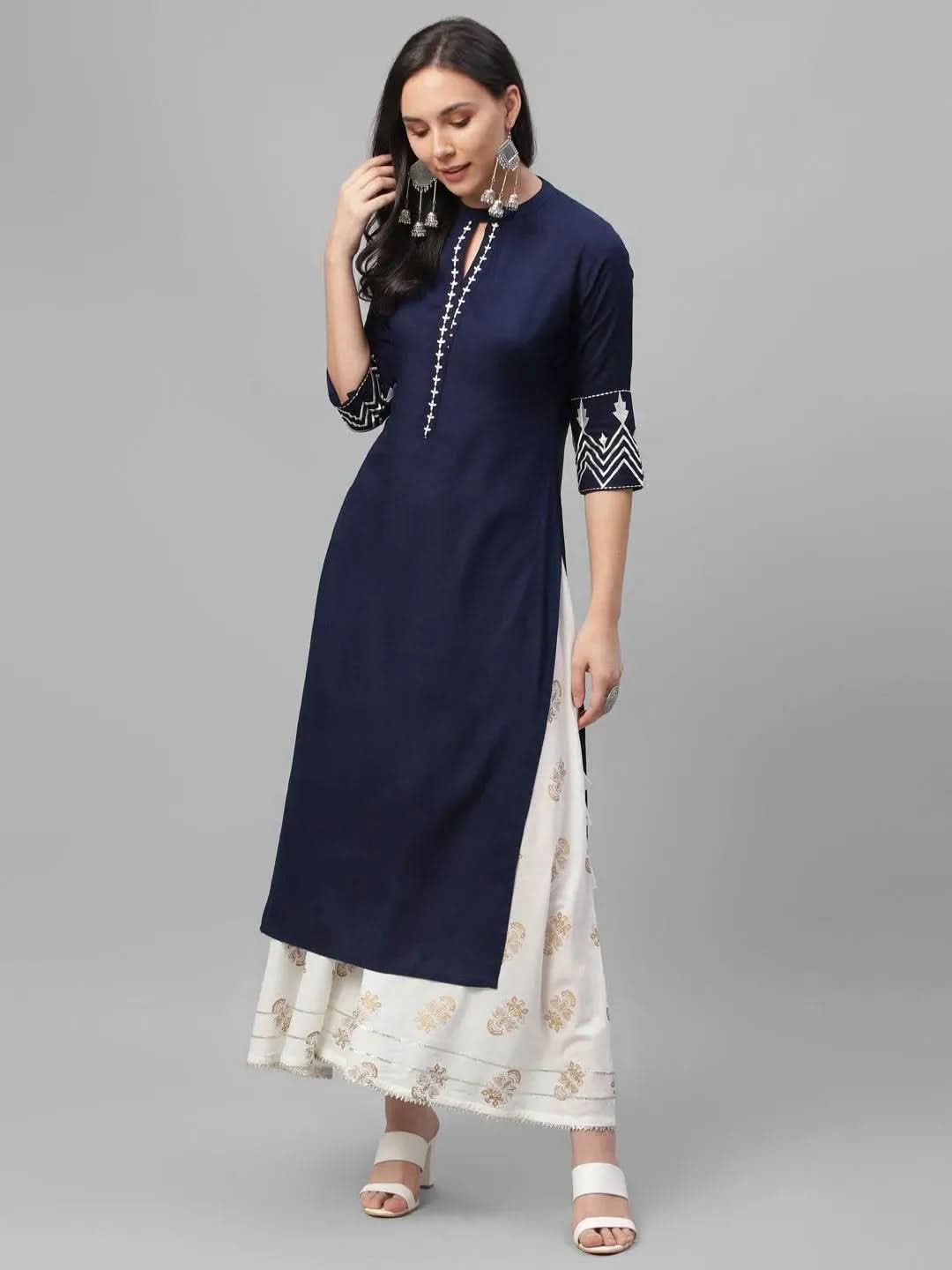 Buy Blue Embroidered Rayon Kurta - 9079F- | Libas Ethnic Wear Online
Buy Blue Embroidered Rayon Kurta - 9079F- | Libas Ethnic Wear Online