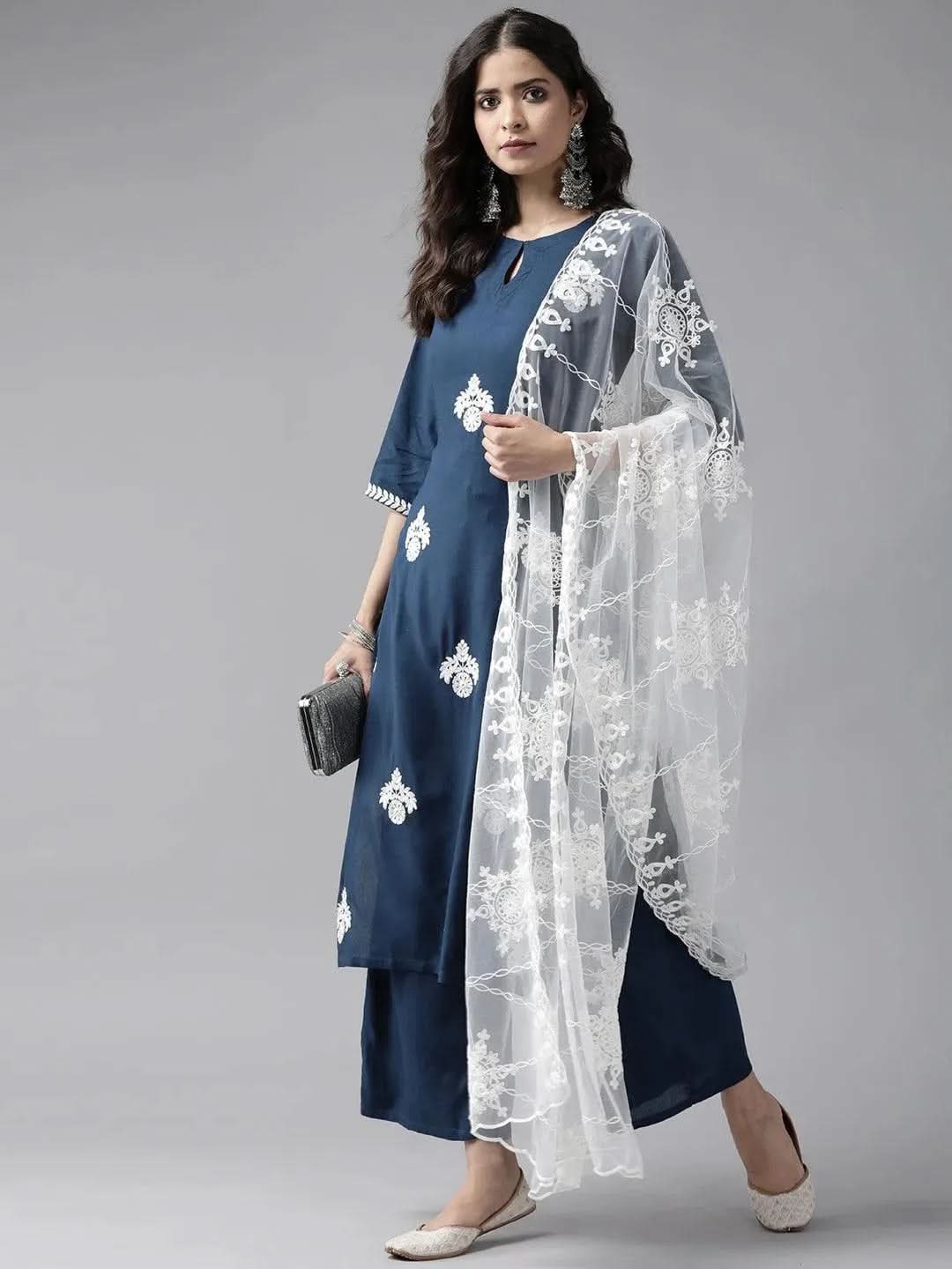 Buy Blue Embroidered Rayon Suit Set - 20184-XS | Libas Ethnic Wear Online
Buy Blue Embroidered Rayon Suit Set - 20184-XS | Libas Ethnic Wear Online