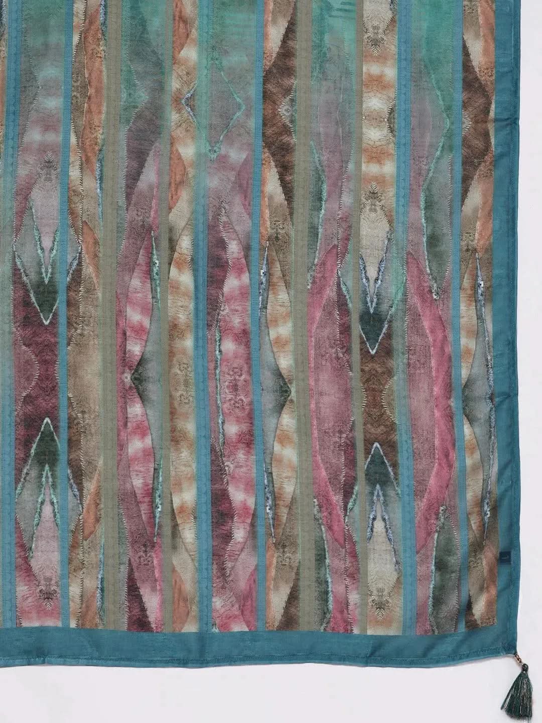 Blue Embroidered Silk Blend Straight Kurta With Trousers & Dupatta
Blue Embroidered Silk Blend Straight Kurta With Trousers & Dupatta