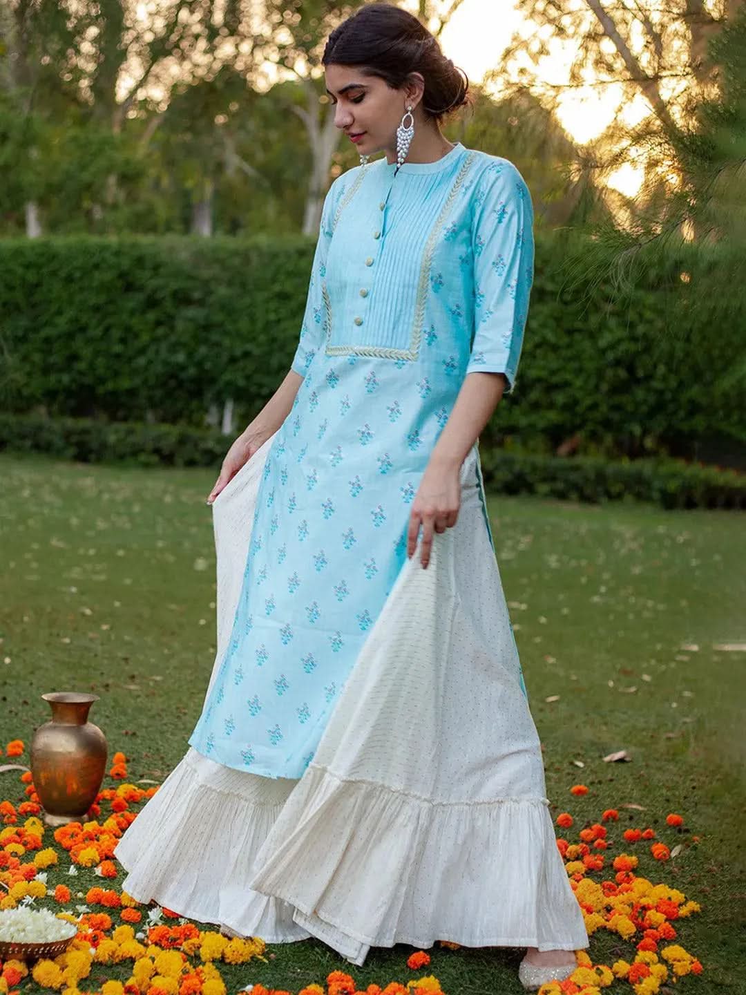 Buy Blue Printed Chanderi Silk Kurta - 22137O- | Libas Ethnic Wear Online
Buy Blue Printed Chanderi Silk Kurta - 22137O- | Libas Ethnic Wear Online