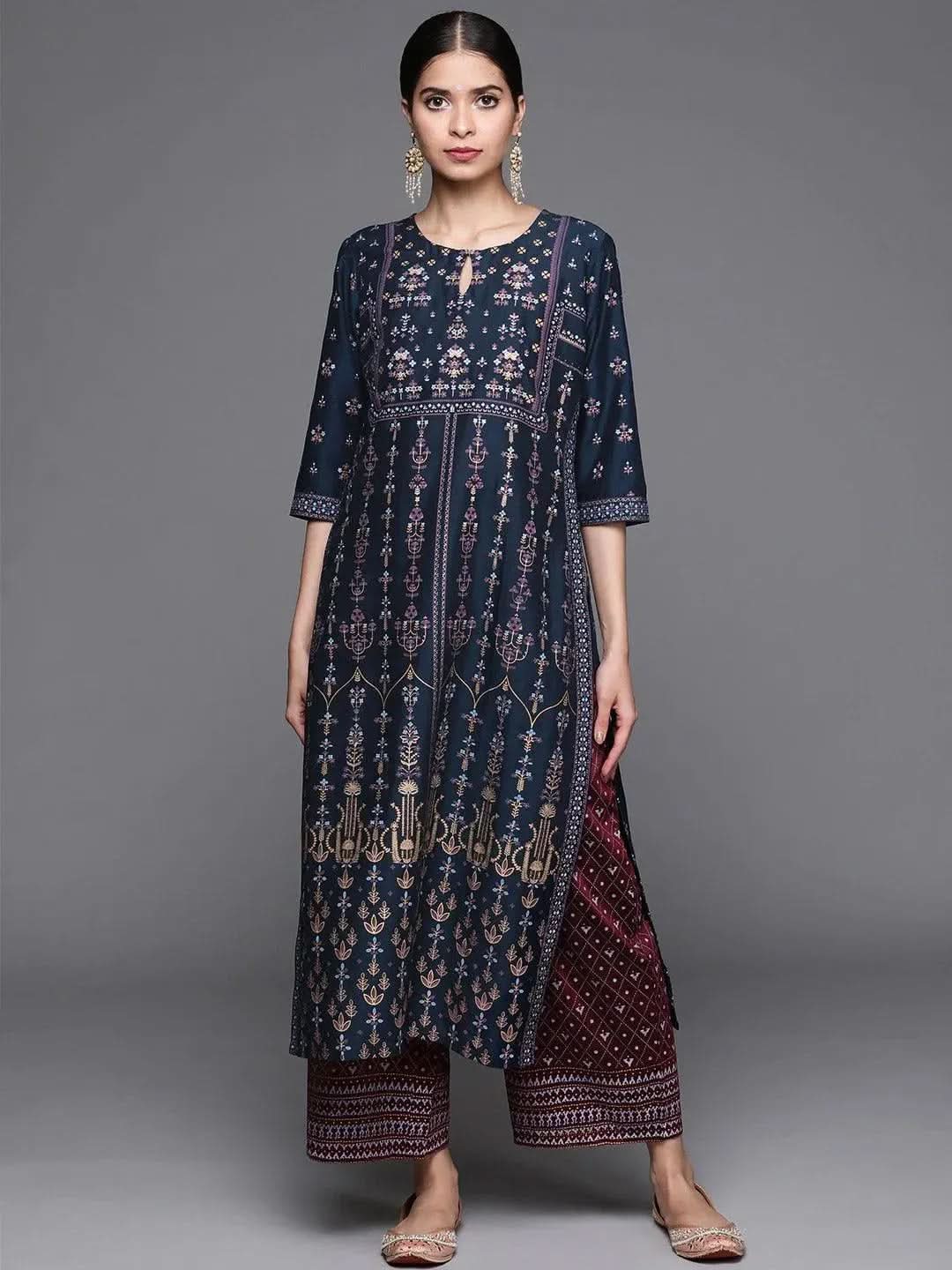 Buy Blue Printed Chanderi Silk Kurta - 22044O- | Libas Ethnic Wear Online
Buy Blue Printed Chanderi Silk Kurta - 22044O- | Libas Ethnic Wear Online
