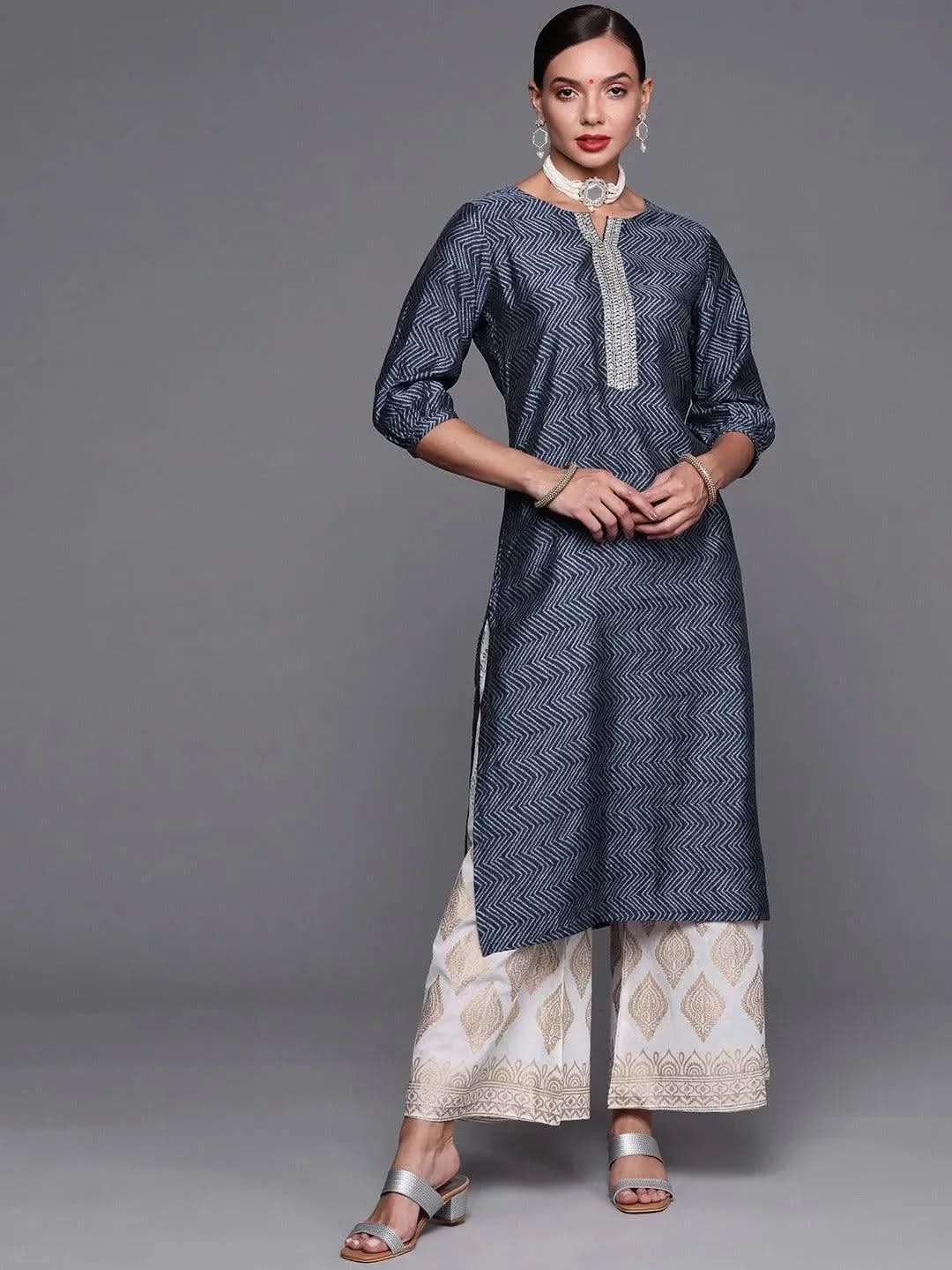 Buy Blue Printed Chanderi Silk Kurta - 23172O- | Libas Ethnic Wear Online
Buy Blue Printed Chanderi Silk Kurta - 23172O- | Libas Ethnic Wear Online