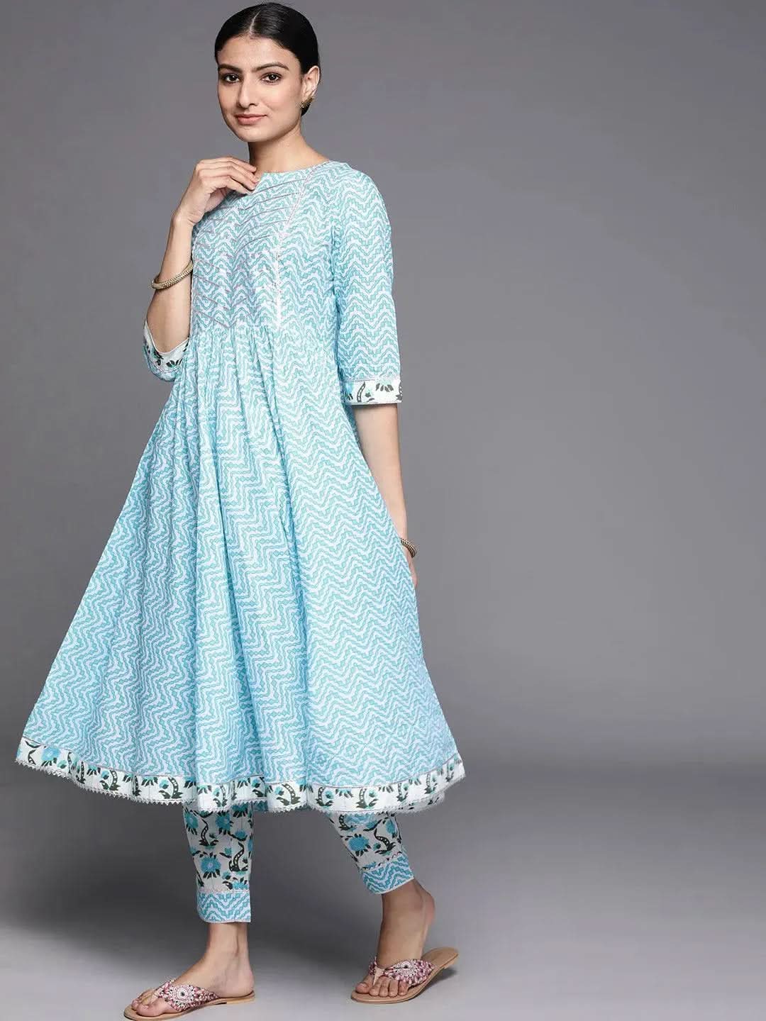 Buy Blue Printed Cotton Suit Set - 33166O- | Libas Ethnic Wear Online
Buy Blue Printed Cotton Suit Set - 33166O- | Libas Ethnic Wear Online