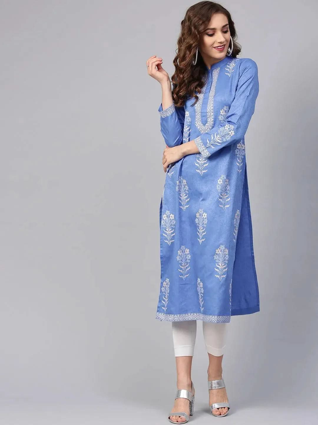 Buy Blue Printed Cotton Kurta - 7978MJ- | Libas Ethnic Wear Online
Buy Blue Printed Cotton Kurta - 7978MJ- | Libas Ethnic Wear Online