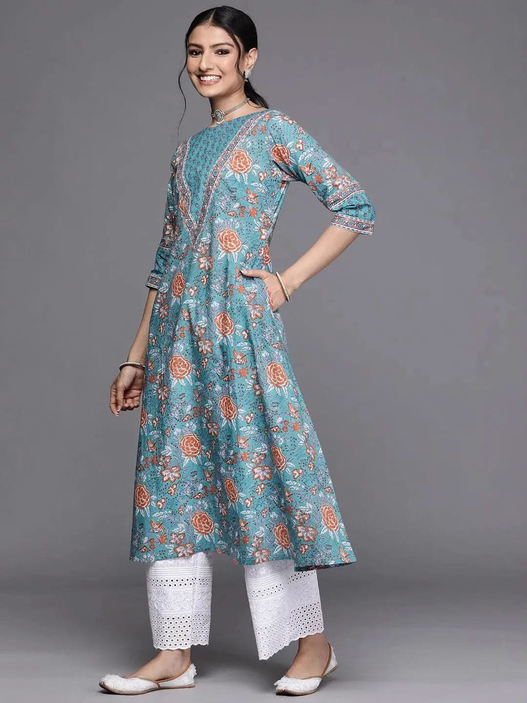 Buy Blue Printed Cotton Kurta - 23266O- | Libas Ethnic Wear Online
Buy Blue Printed Cotton Kurta - 23266O- | Libas Ethnic Wear Online