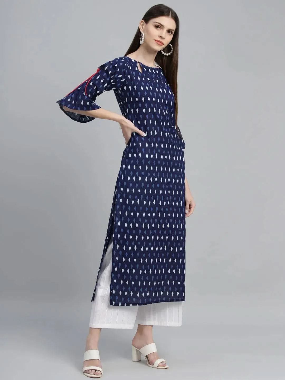 Blue Printed Cotton Kurta
Blue Printed Cotton Kurta