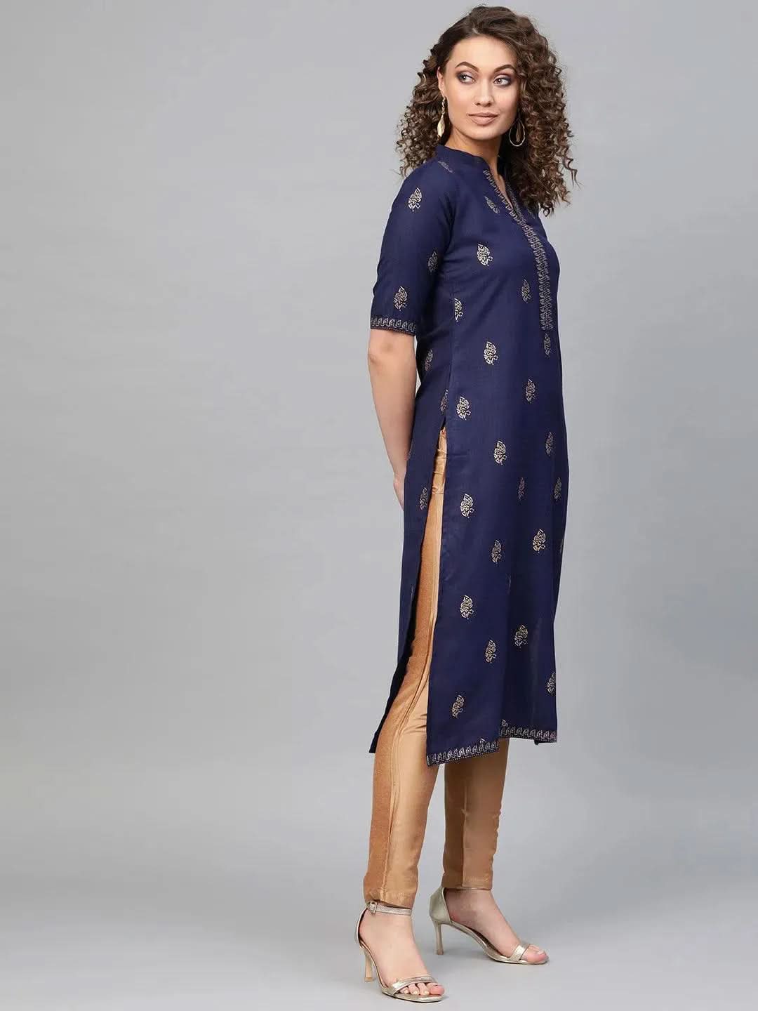 Blue Printed Cotton Kurta
Blue Printed Cotton Kurta