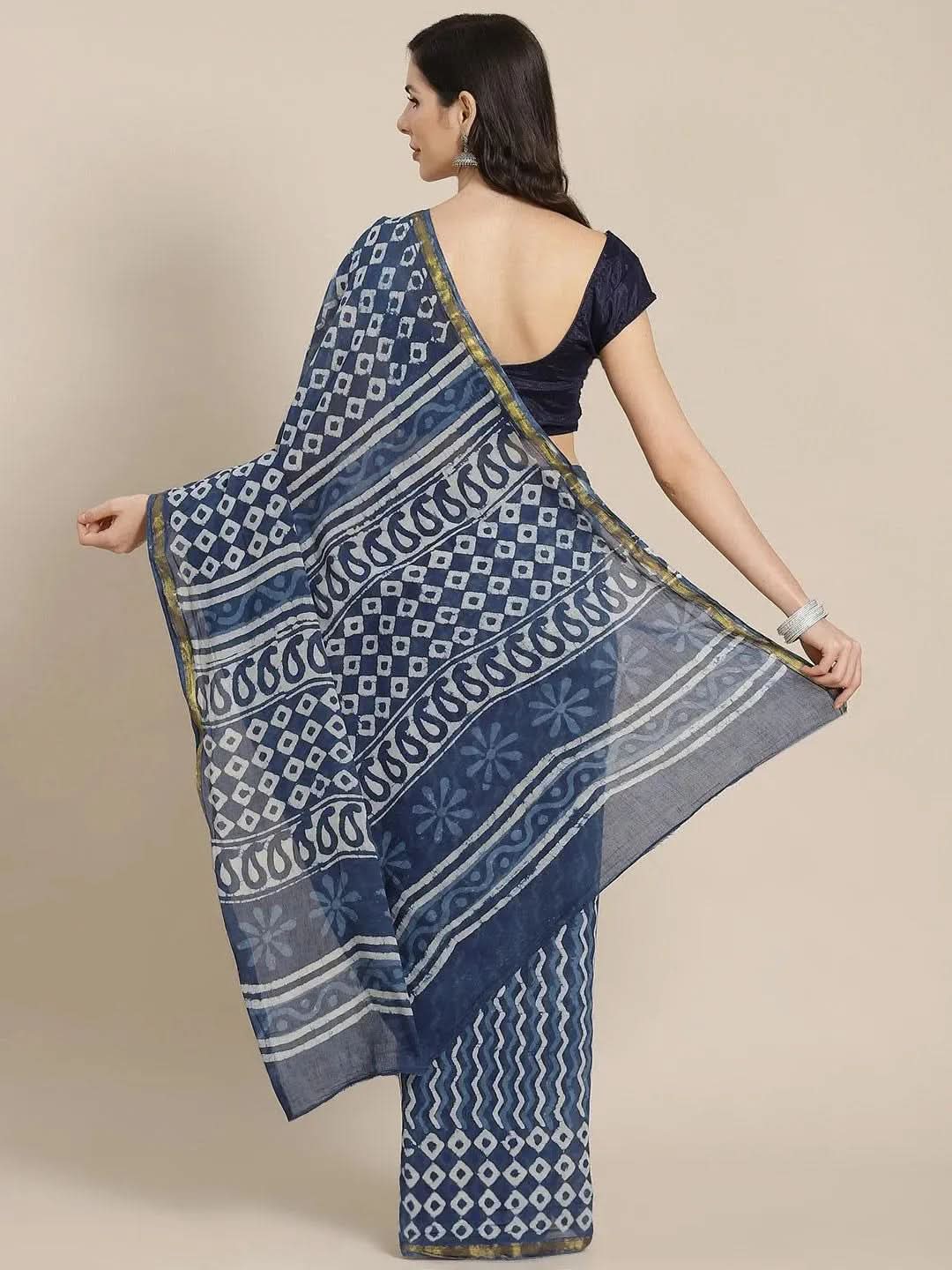Buy Blue Printed Cotton Saree - 14598 | Libas Ethnic Wear Online
Buy Blue Printed Cotton Saree - 14598 | Libas Ethnic Wear Online