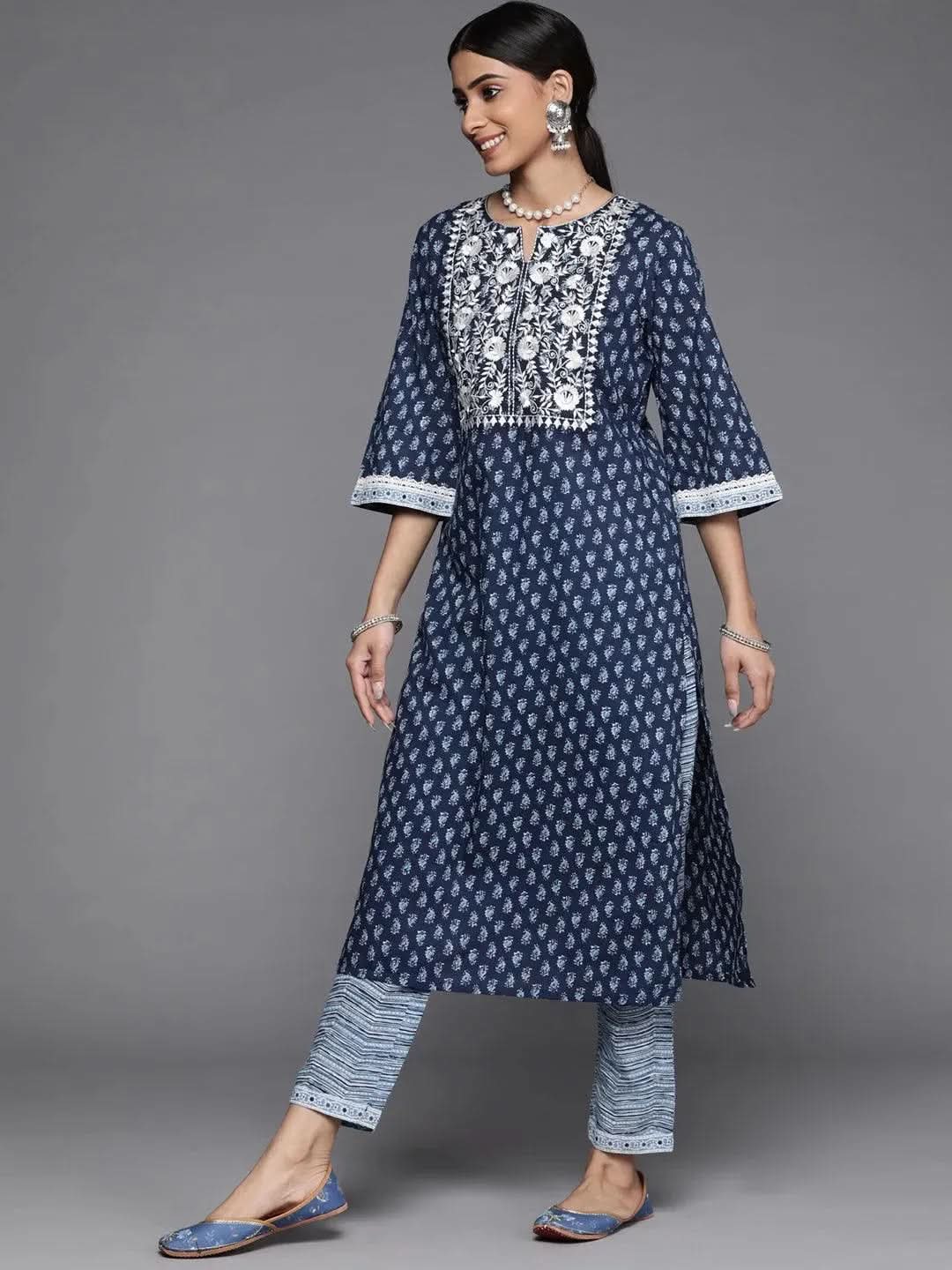 Buy Blue Printed Cotton Suit Set - 33156O-XS | Libas Ethnic Wear Online
Buy Blue Printed Cotton Suit Set - 33156O-XS | Libas Ethnic Wear Online