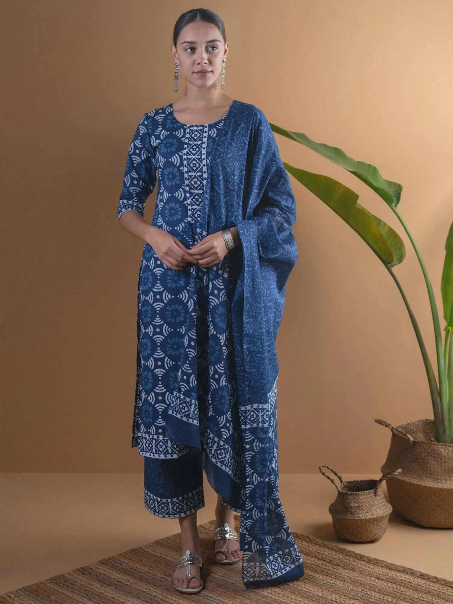 Buy Blue Printed Cotton Suit Set - 6668O- | Libas Ethnic Wear Online 
Buy Blue Printed Cotton Suit Set - 6668O- | Libas Ethnic Wear Online