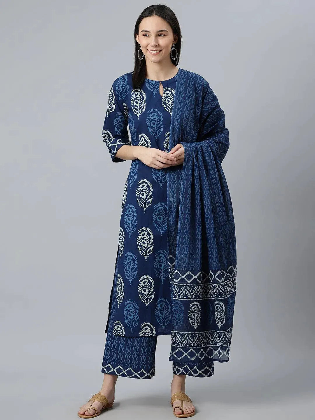 Buy Blue Printed Cotton Suit Set - 20157O-XS | Libas Ethnic Wear Online
Buy Blue Printed Cotton Suit Set - 20157O-XS | Libas Ethnic Wear Online