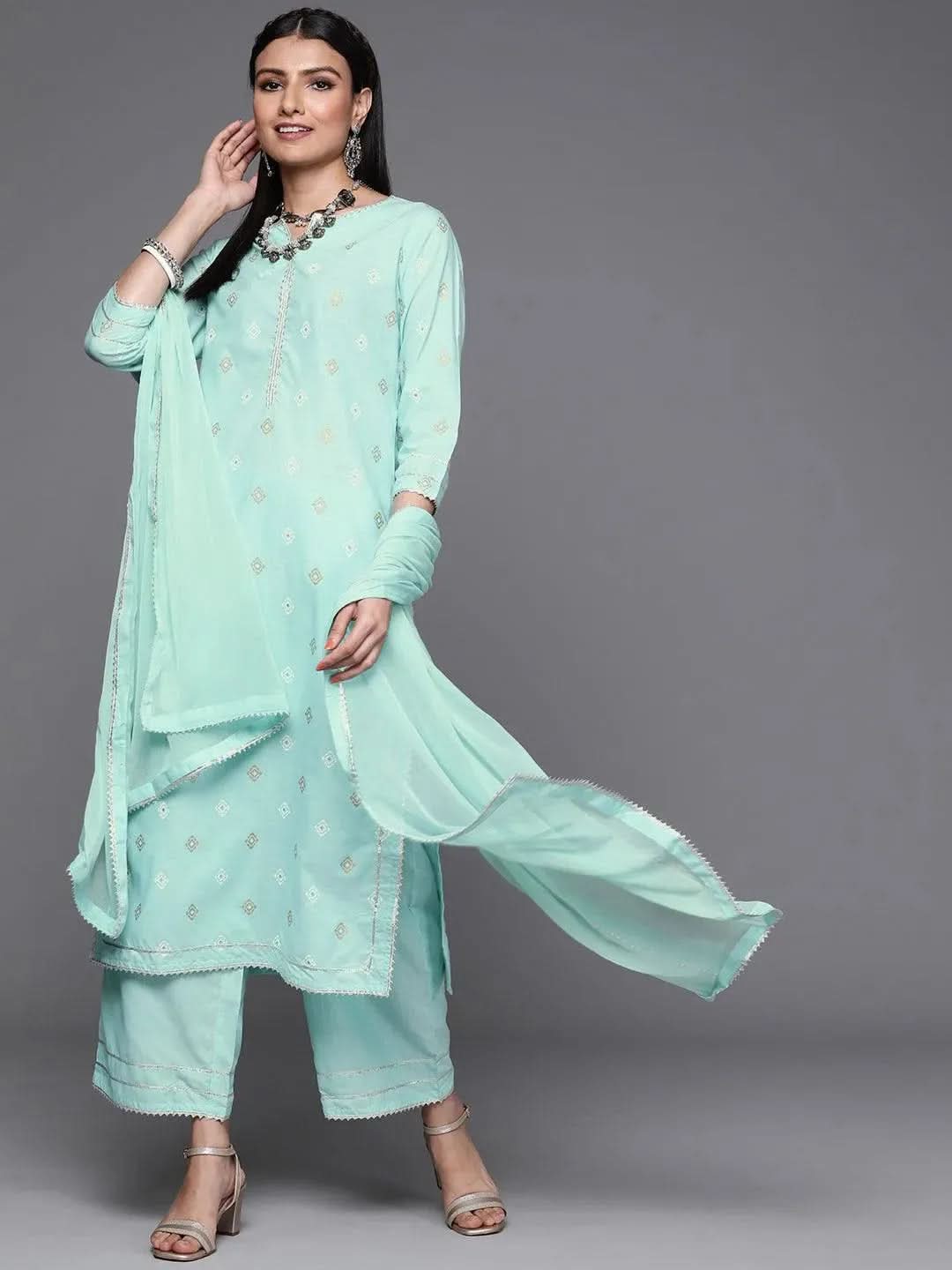 Buy Blue Printed Cotton Suit Set - 33171O- | Libas Ethnic Wear Online
Buy Blue Printed Cotton Suit Set - 33171O- | Libas Ethnic Wear Online