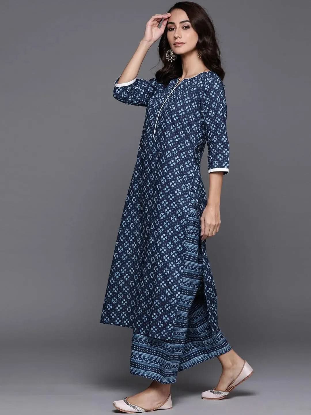 Buy Blue Printed Cotton Suit Set - 20159O- | Libas Ethnic Wear Online
Buy Blue Printed Cotton Suit Set - 20159O- | Libas Ethnic Wear Online