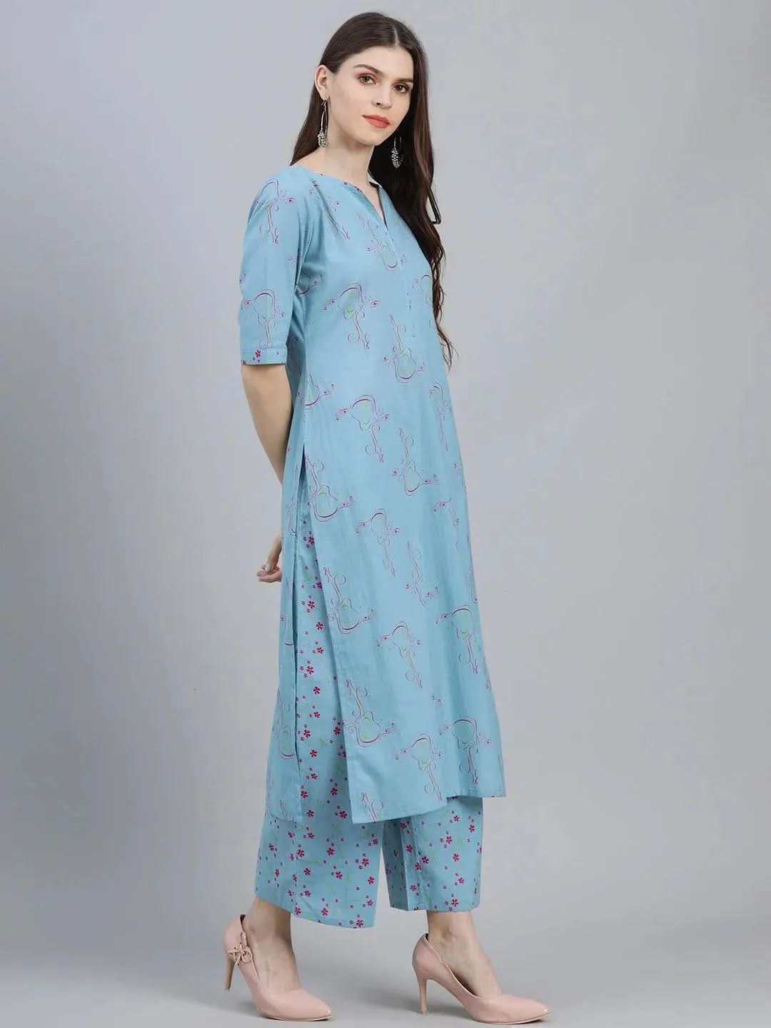 Buy Blue Printed Rayon Suit Set - 6909-XS | Libas Ethnic Wear Online
Buy Blue Printed Rayon Suit Set - 6909-XS | Libas Ethnic Wear Online
