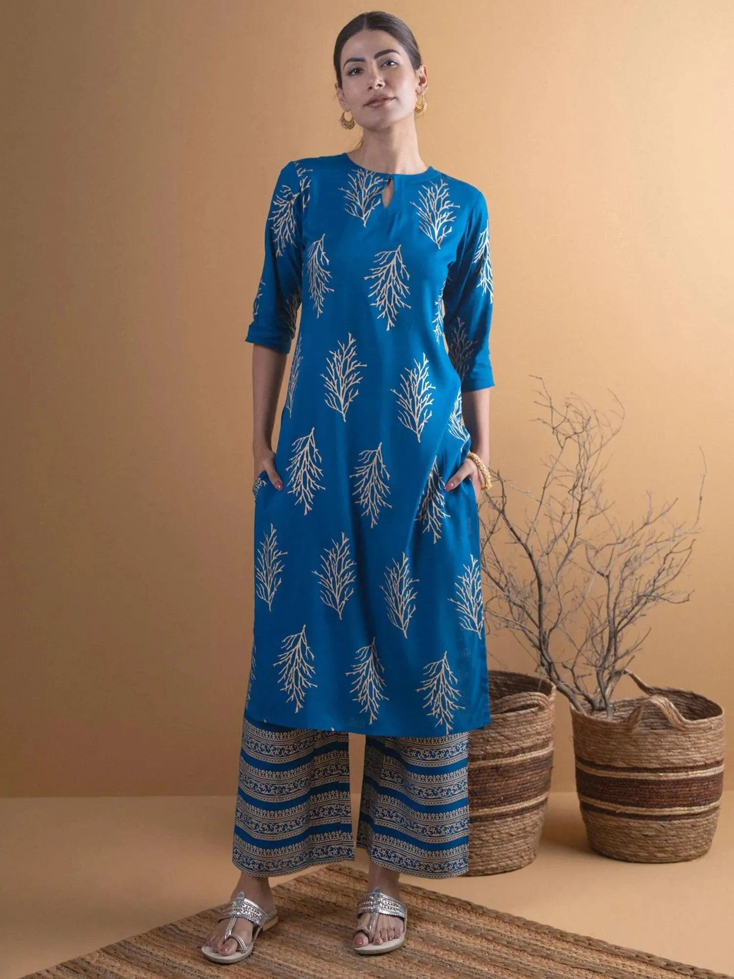 Buy Blue Printed Cotton Kurta Set - 6315- | Libas Ethnic Wear Online
Buy Blue Printed Cotton Kurta Set - 6315- | Libas Ethnic Wear Online