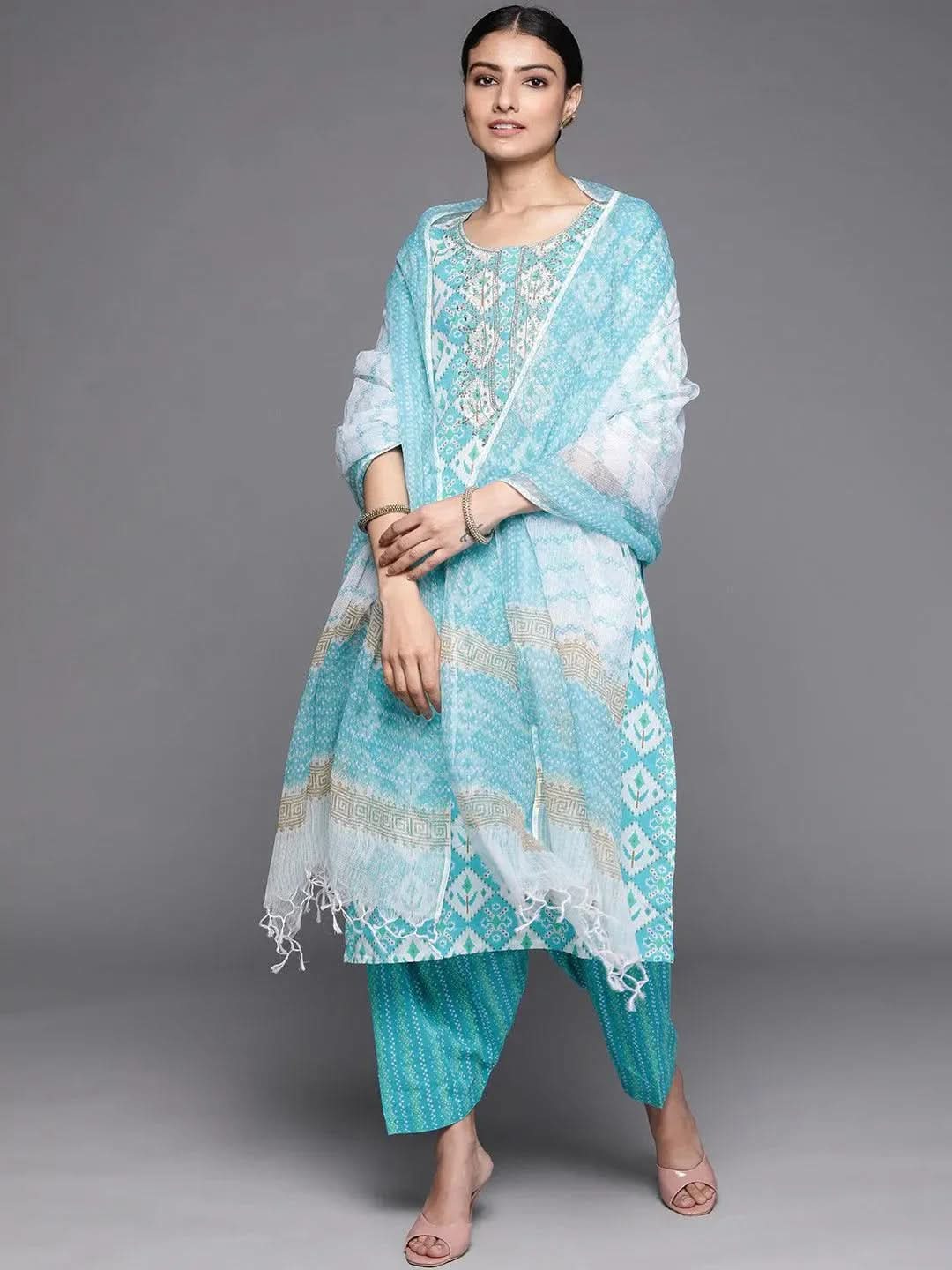 Buy Blue Printed Cotton Suit Set - 33175O-XS | Libas Ethnic Wear Online
Buy Blue Printed Cotton Suit Set - 33175O-XS | Libas Ethnic Wear Online