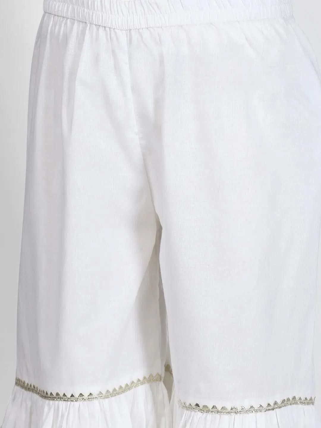 Blue Printed Cotton Straight Kurta With Sharara & Dupatta
Blue Printed Cotton Straight Kurta With Sharara & Dupatta