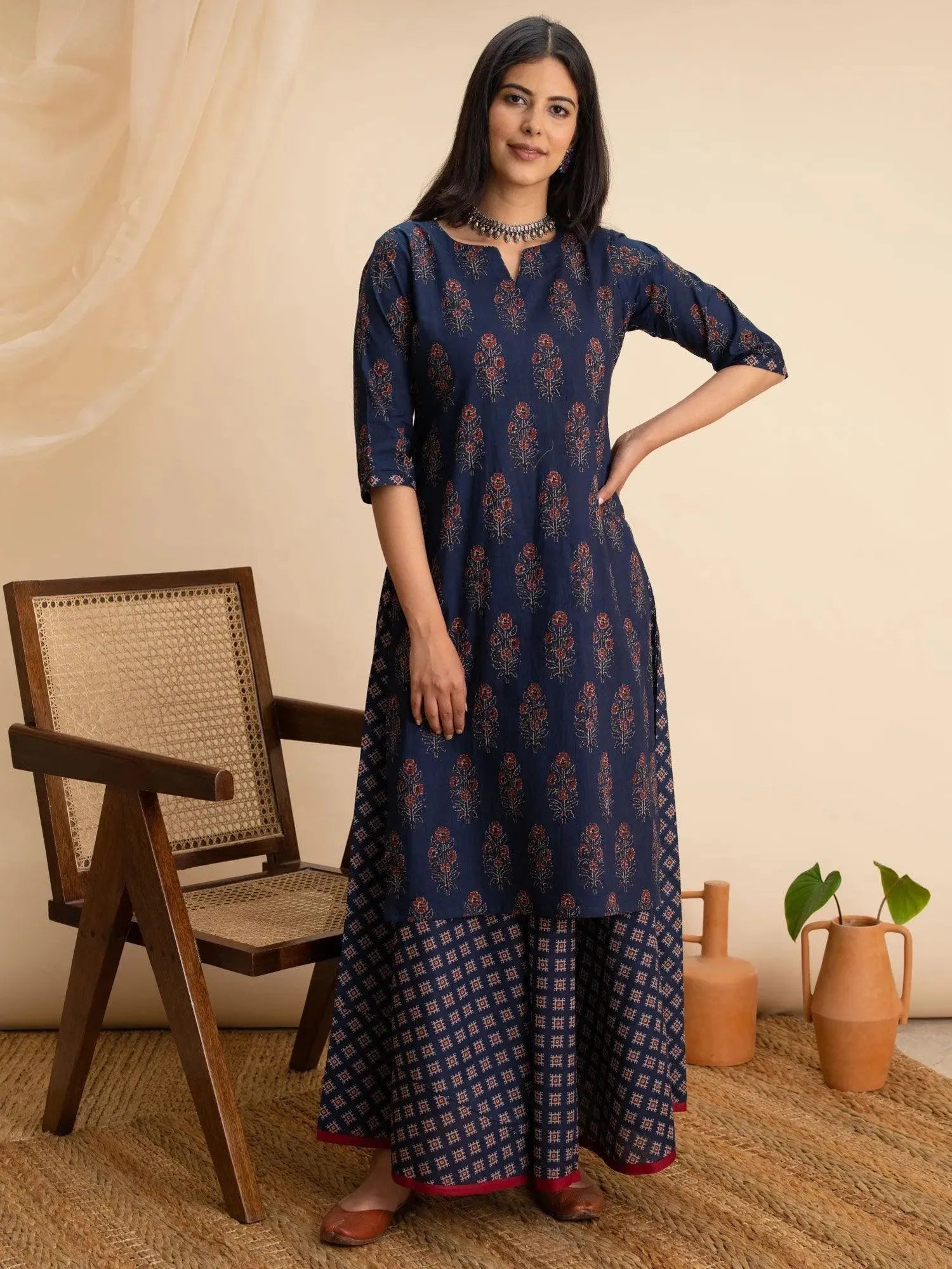 Buy Blue Printed Cotton Kurta Set - 13056O- | Libas Ethnic Wear Online
Buy Blue Printed Cotton Kurta Set - 13056O- | Libas Ethnic Wear Online