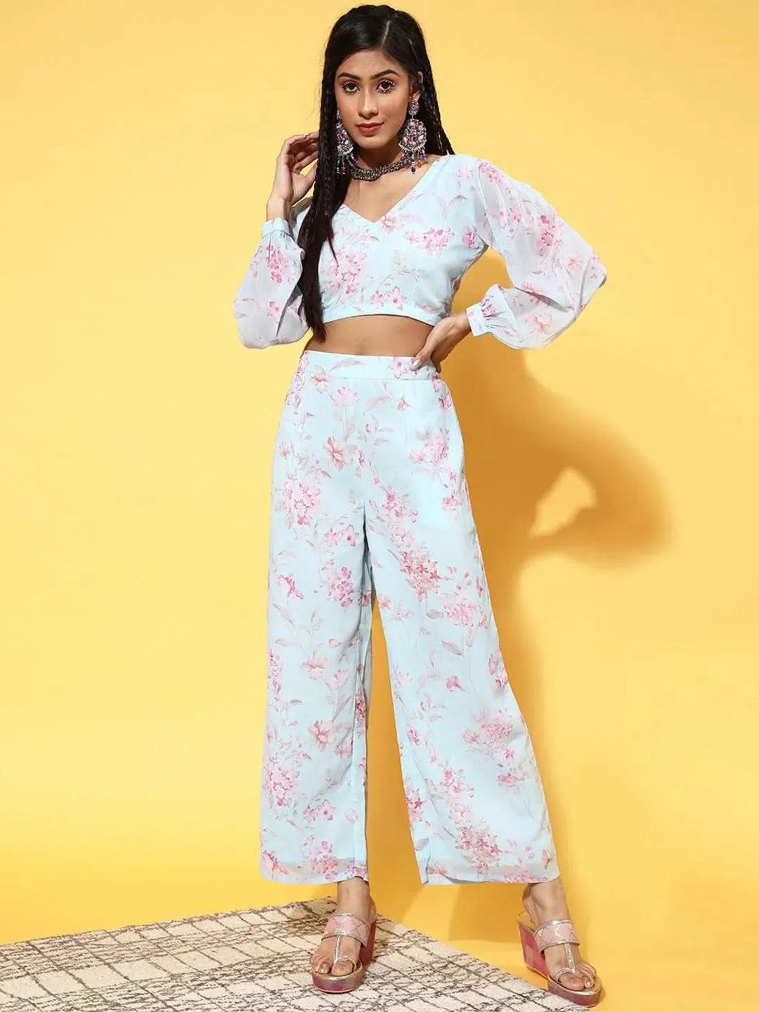 Buy Blue Printed Georgette Co-Ords - 33391O- | Libas Ethnic Wear Online 
Buy Blue Printed Georgette Co-Ords - 33391O- | Libas Ethnic Wear Online