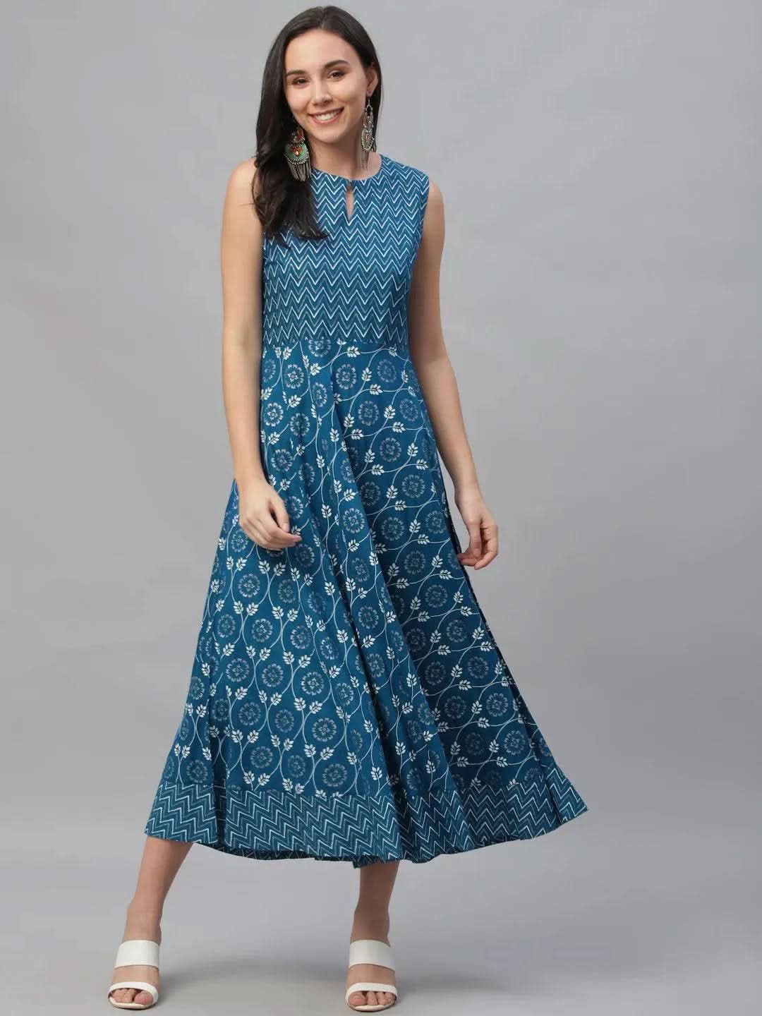 Buy Blue Printed Rayon Dress With Jacket - 8949- | Libas Ethnic Wear Online
Buy Blue Printed Rayon Dress With Jacket - 8949- | Libas Ethnic Wear Online
