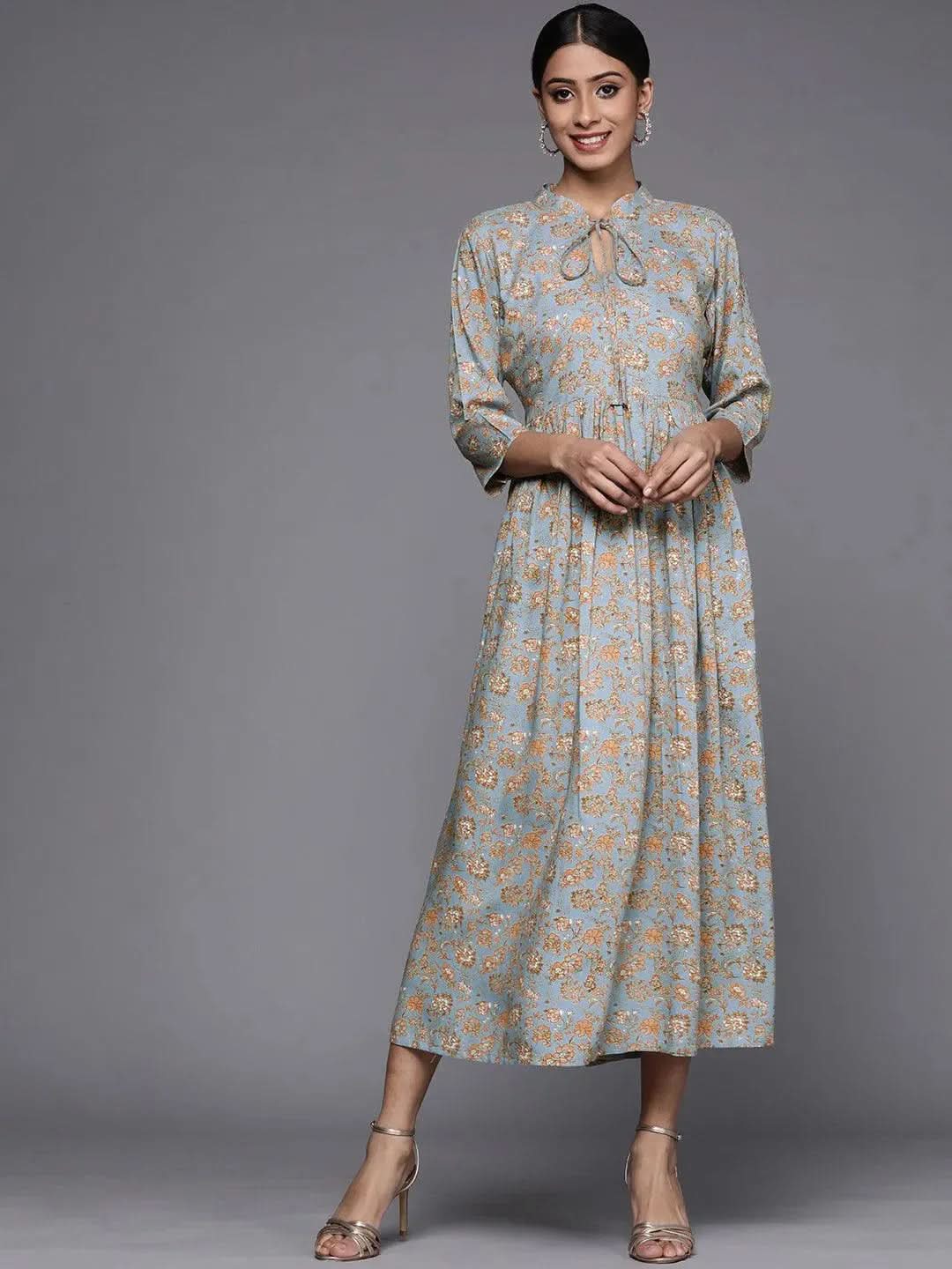Buy Blue Printed Rayon Maxi Dress - 22231-XXL | Libas Ethnic Wear Online
Buy Blue Printed Rayon Maxi Dress - 22231-XXL | Libas Ethnic Wear Online