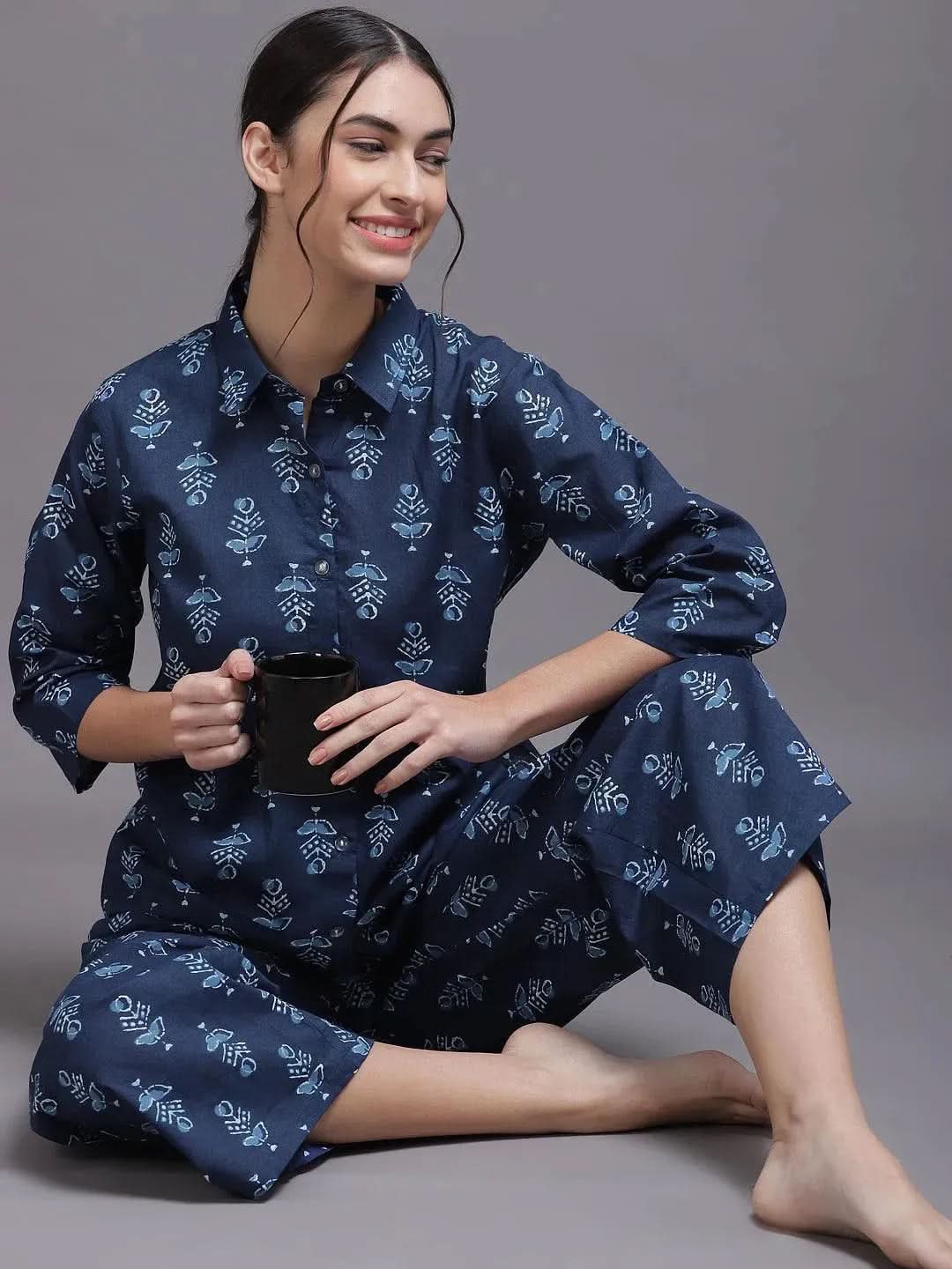 Buy Blue Printed Rayon Night Suit - 50020-XXL | Libas Ethnic Wear Online
Buy Blue Printed Rayon Night Suit - 50020-XXL | Libas Ethnic Wear Online