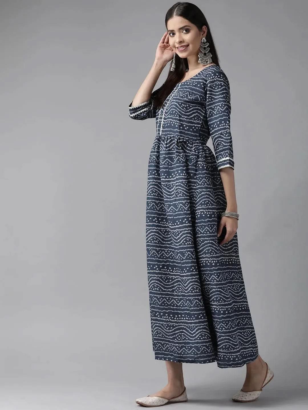 Buy Blue Printed Silk Blend Maxi Dress - 22155O-XS | Libas Ethnic Wear Online
Buy Blue Printed Silk Blend Maxi Dress - 22155O-XS | Libas Ethnic Wear Online