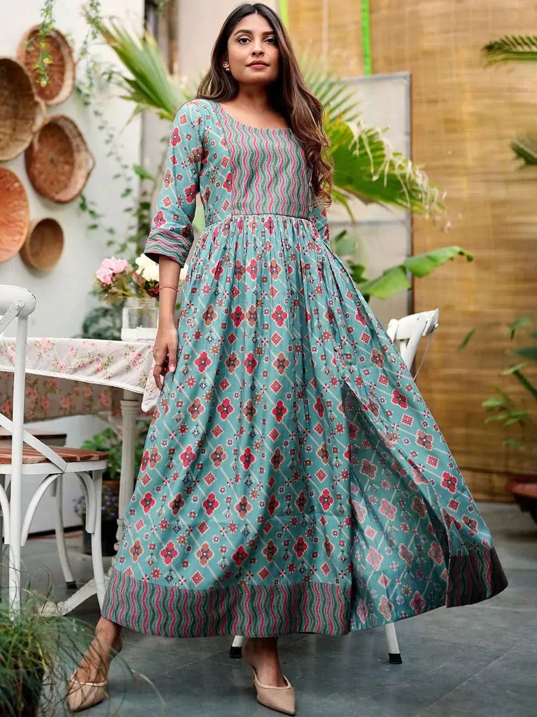 Buy Blue Printed Silk Dress - 23169O-XS | Libas Ethnic Wear Online
Buy Blue Printed Silk Dress - 23169O-XS | Libas Ethnic Wear Online