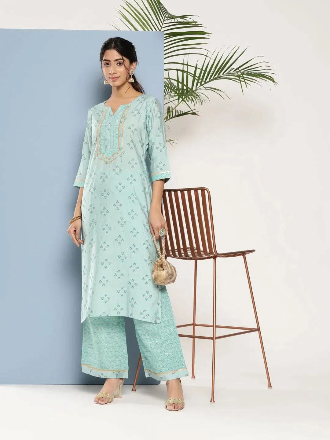 Blue Printed Silk Straight Kurta
Blue Printed Silk Straight Kurta