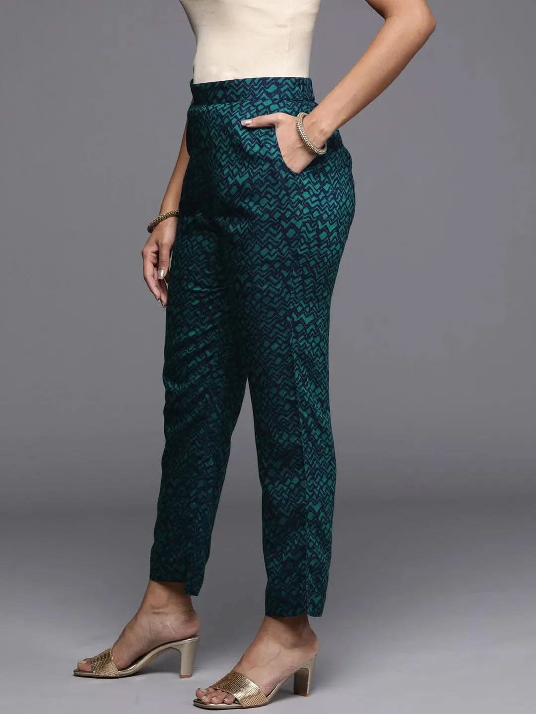 Blue Printed Silk Trousers
Blue Printed Silk Trousers