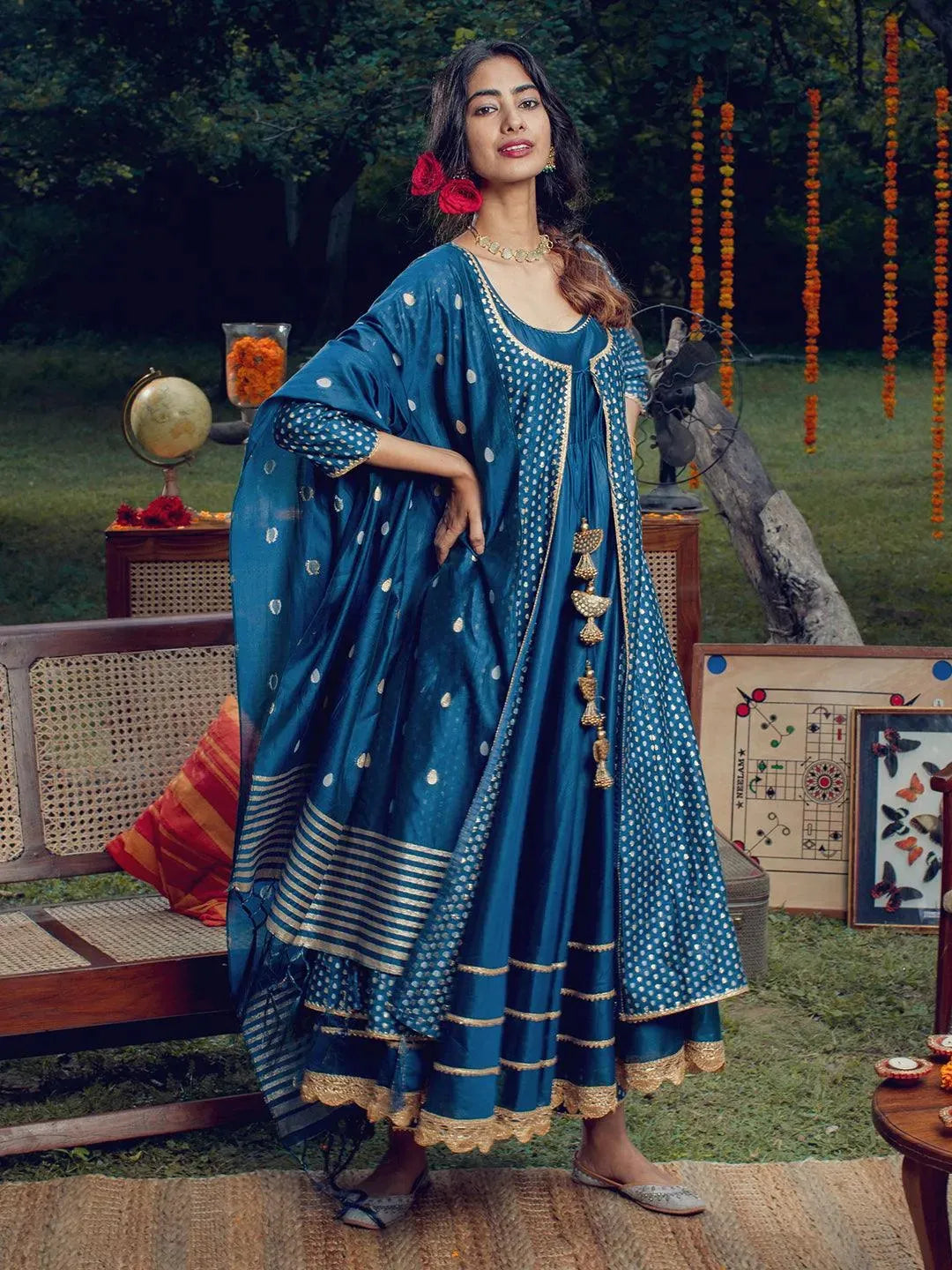Buy Blue Self Design Chanderi Silk Suit Set - 20094O- | Libas Ethnic Wear Online
Buy Blue Self Design Chanderi Silk Suit Set - 20094O- | Libas Ethnic Wear Online
