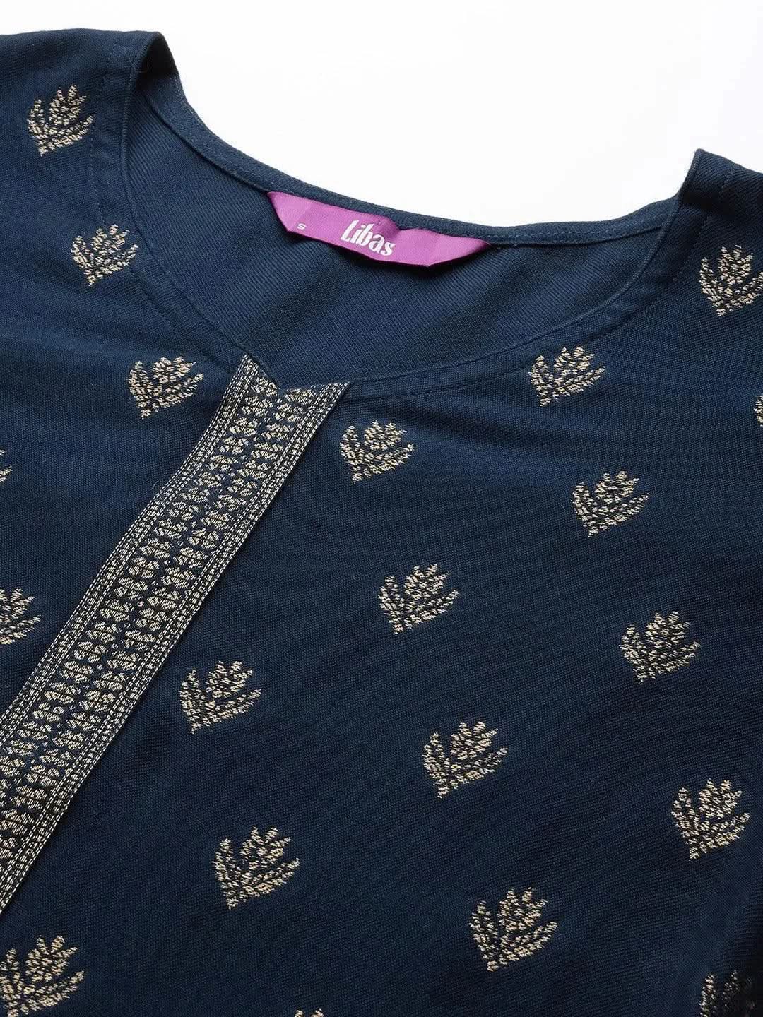 Blue Self Design Pashmina Wool Straight Kurta With Dupatta
Blue Self Design Pashmina Wool Straight Kurta With Dupatta