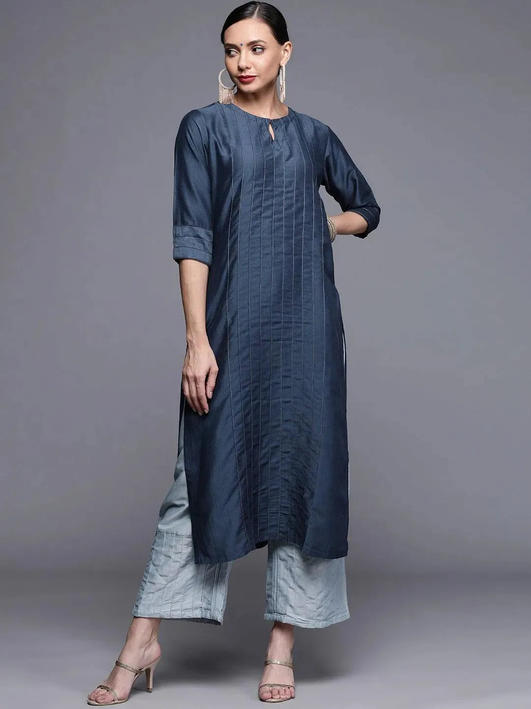 Buy Blue Solid Chanderi Silk Kurta - 22150O- | Libas Ethnic Wear Online
Buy Blue Solid Chanderi Silk Kurta - 22150O- | Libas Ethnic Wear Online