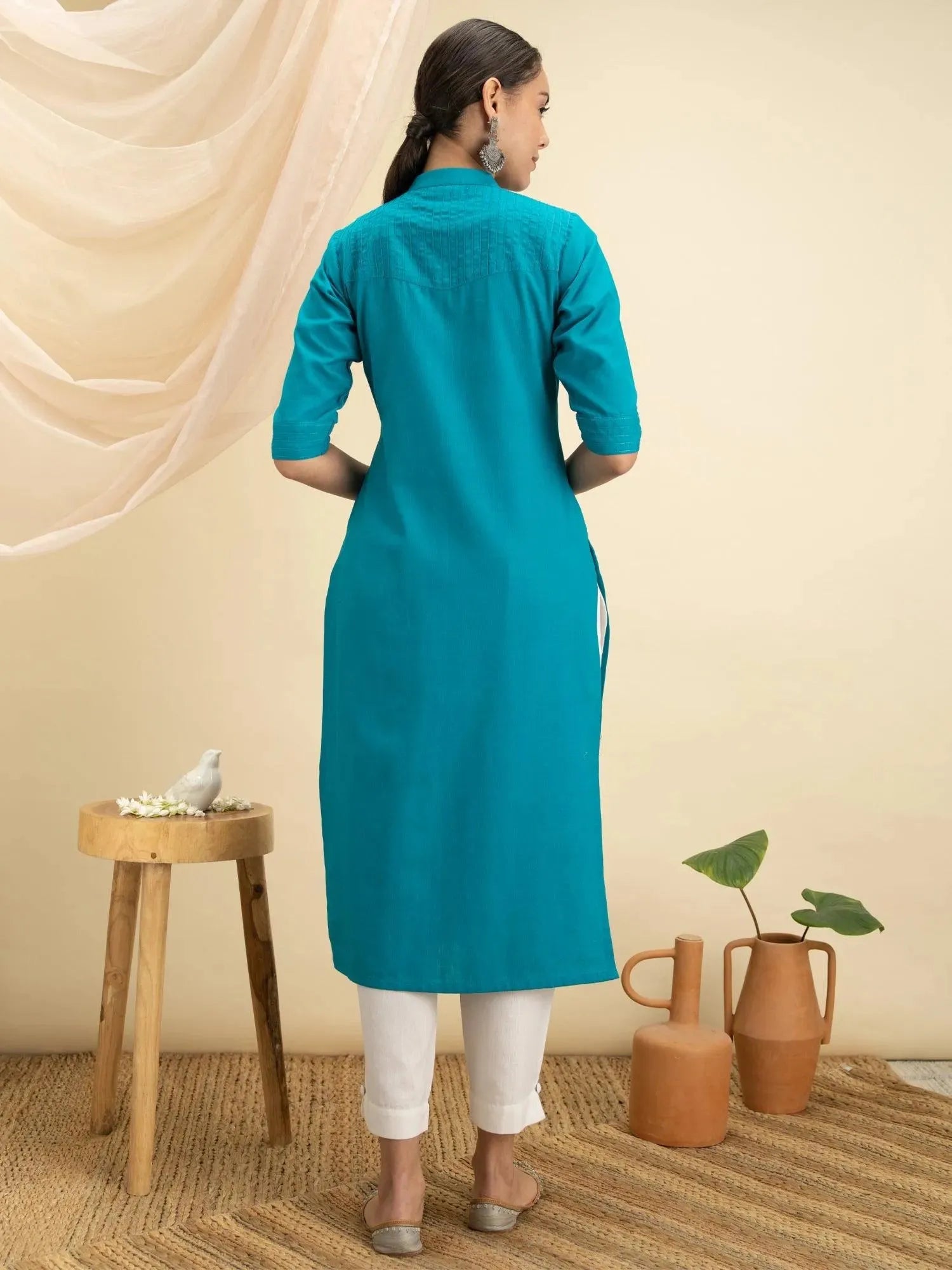 Buy Blue Solid Cotton Kurta - 12036O-XS | Libas Ethnic Wear Online
Buy Blue Solid Cotton Kurta - 12036O-XS | Libas Ethnic Wear Online