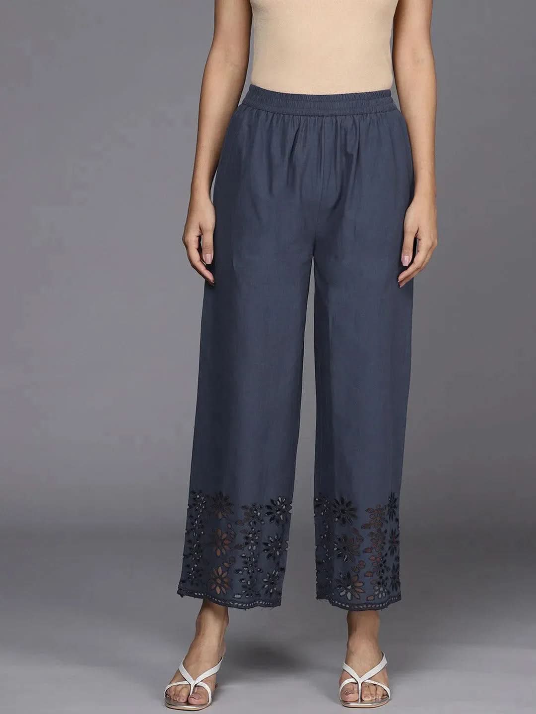 Blue Solid Cotton Palazzos
Blue Solid Cotton Palazzos