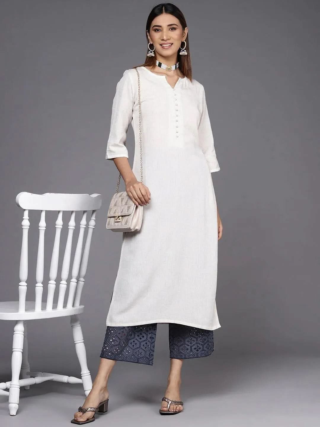 Blue Solid Cotton Palazzos
Blue Solid Cotton Palazzos