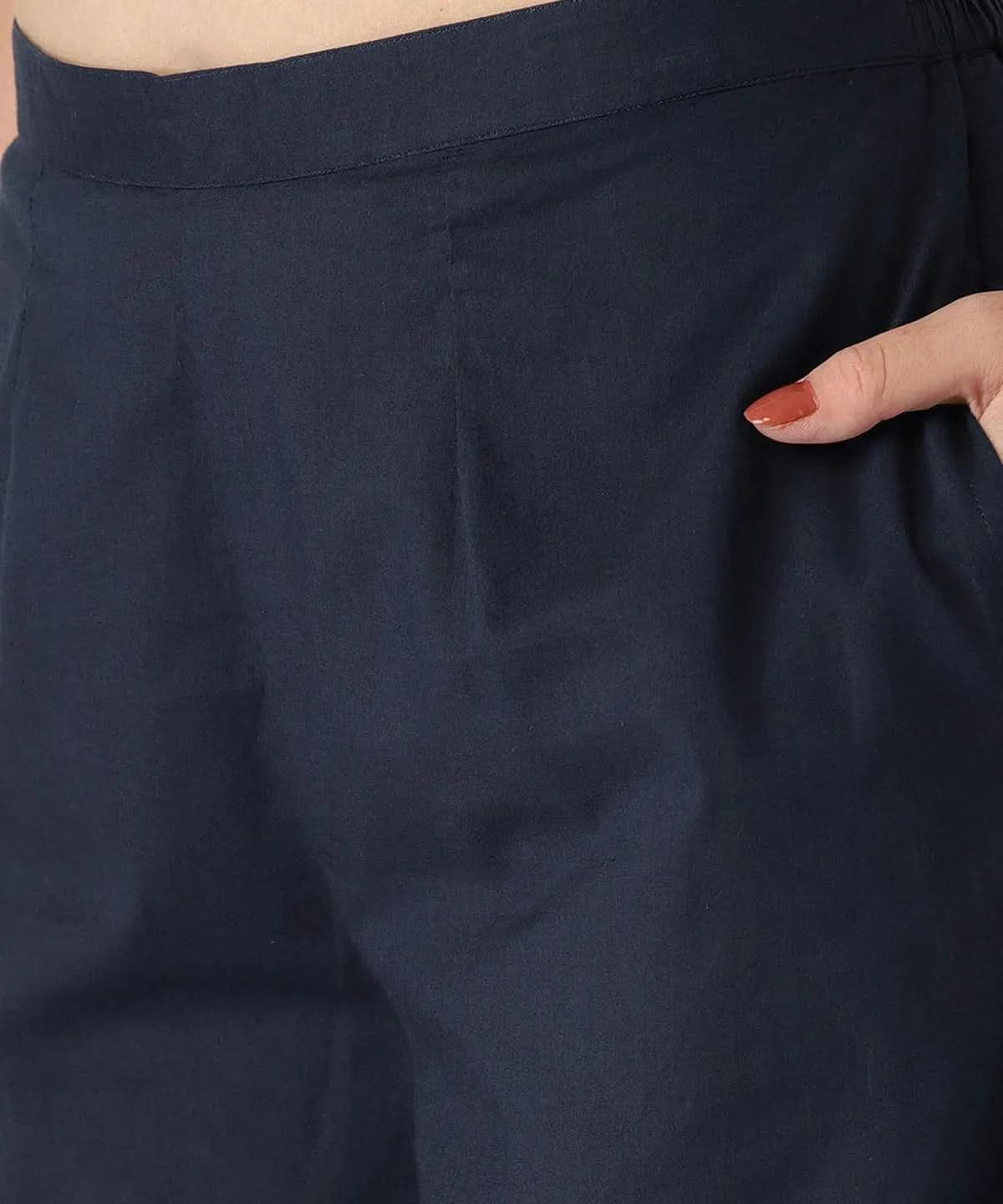 Blue Solid Cotton Palazzos
Blue Solid Cotton Palazzos