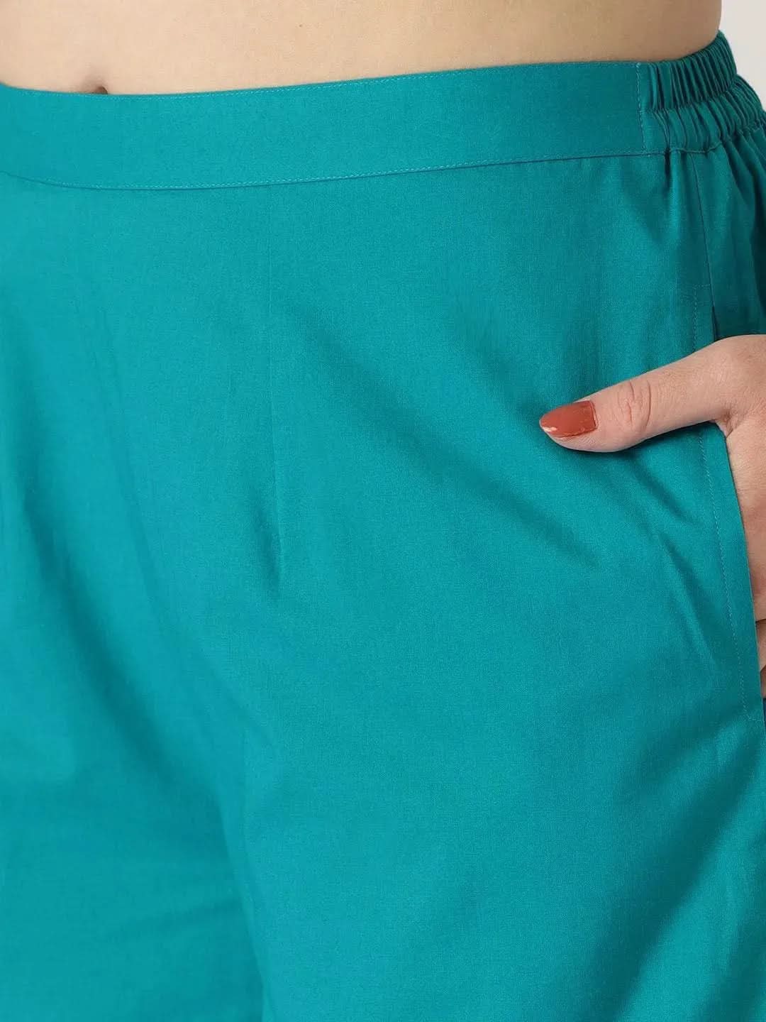 Blue Solid Cotton Palazzos
Blue Solid Cotton Palazzos