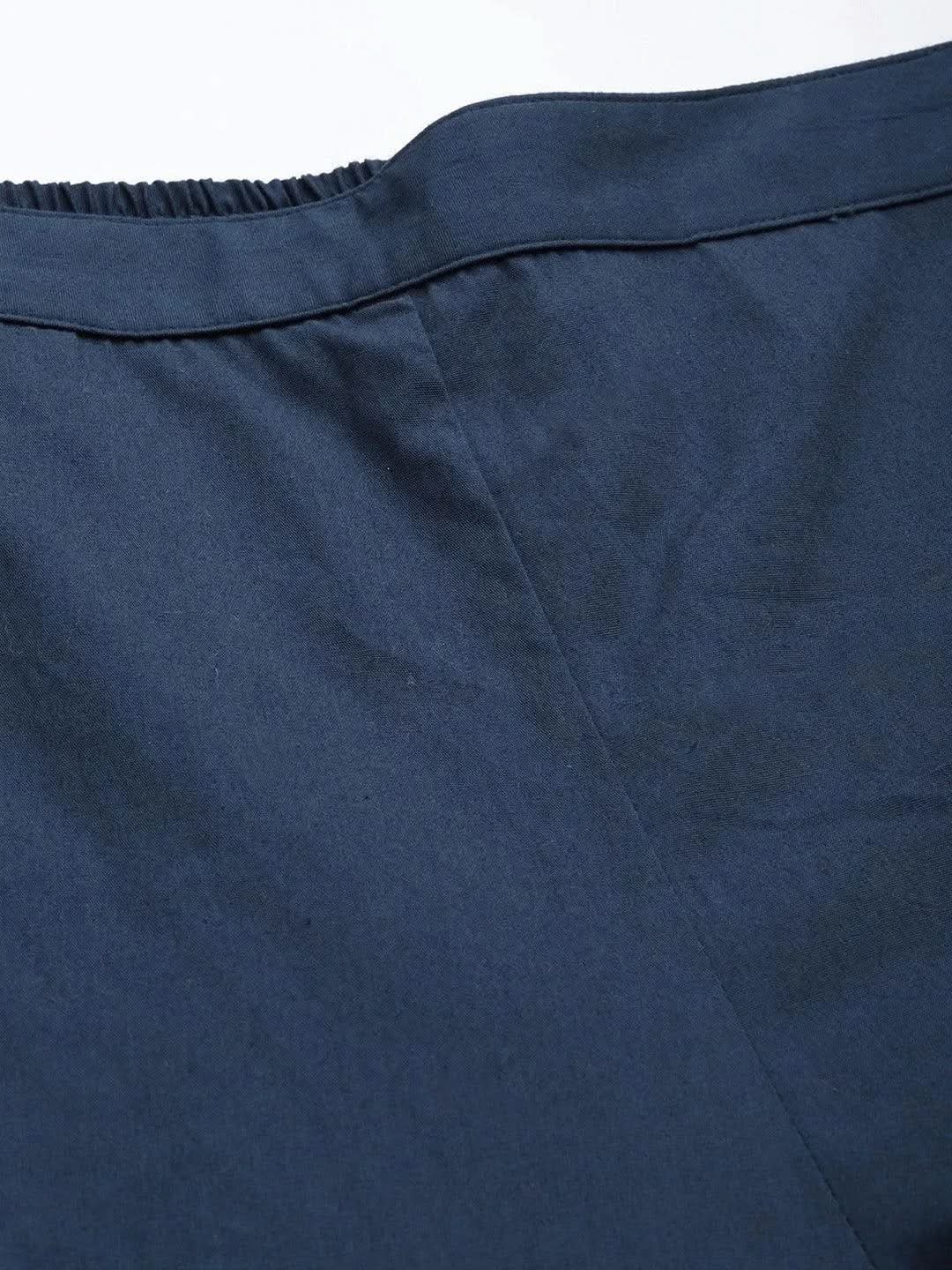 Blue Solid Cotton Trousers
Blue Solid Cotton Trousers