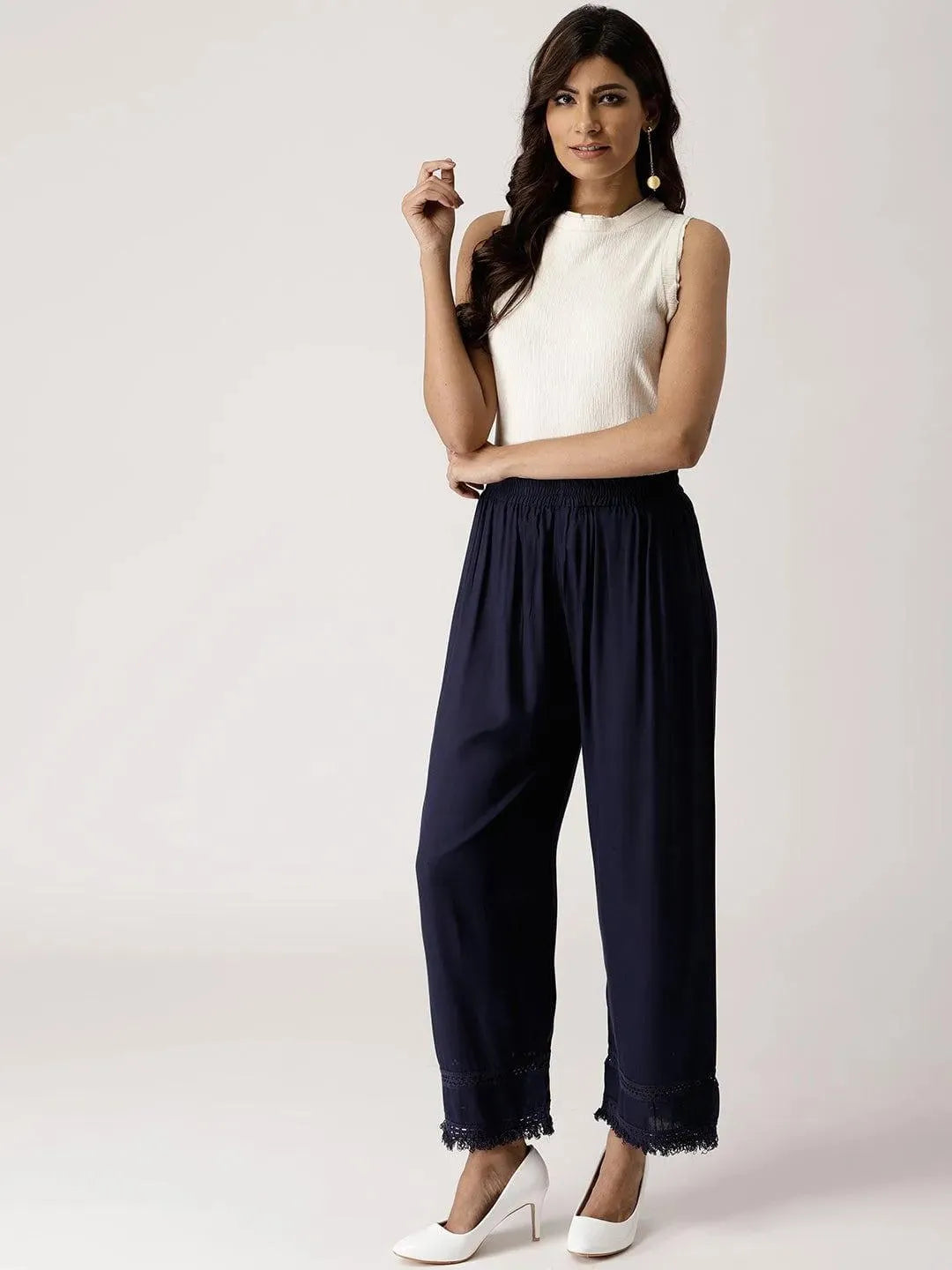 Buy Blue Solid Rayon Palazzos - PL573-XL | Libas Ethnic Wear Online
Buy Blue Solid Rayon Palazzos - PL573-XL | Libas Ethnic Wear Online