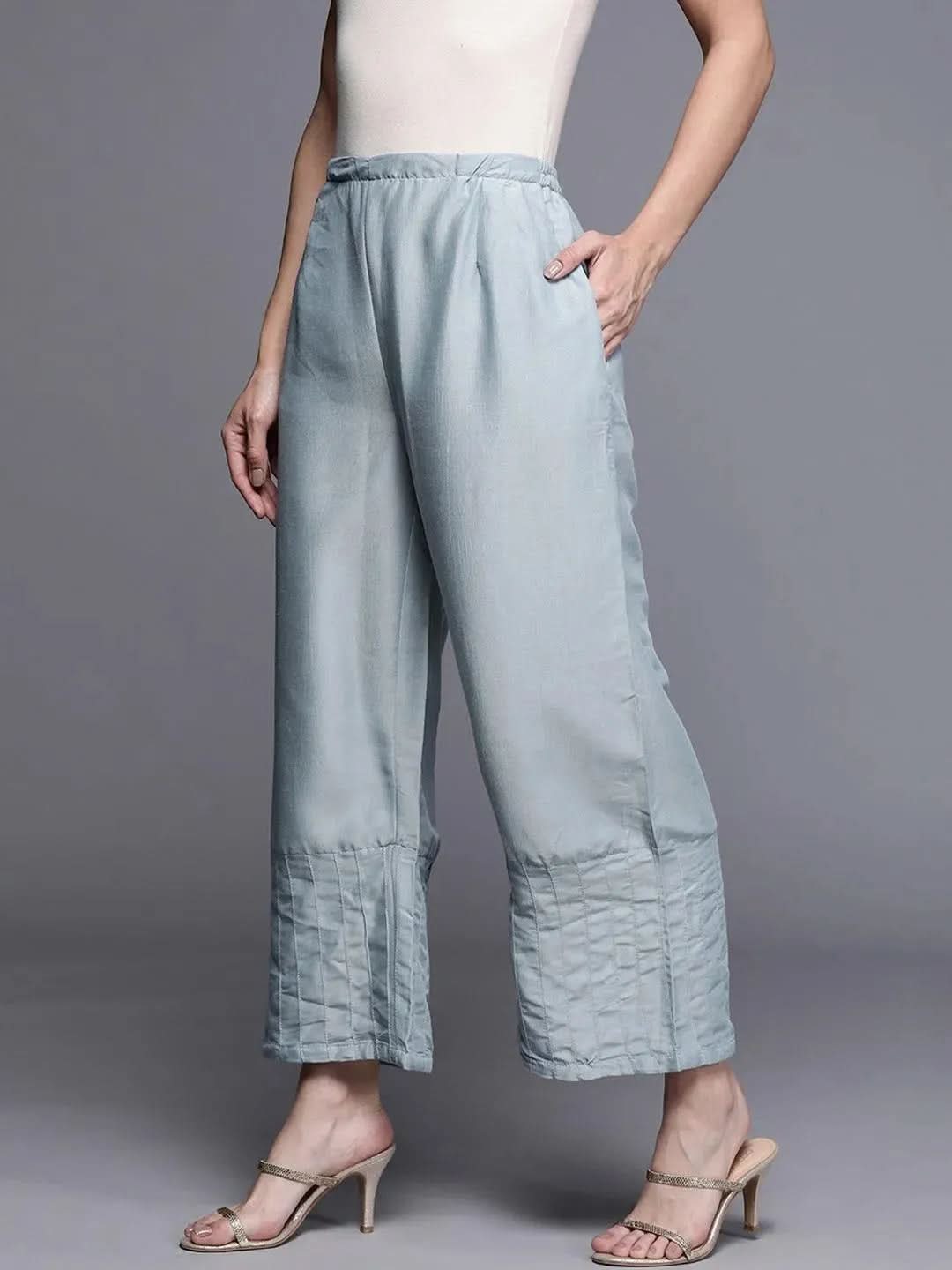 Buy Blue Solid Silk Palazzos - PL906O- | Libas Ethnic Wear Online
Buy Blue Solid Silk Palazzos - PL906O- | Libas Ethnic Wear Online