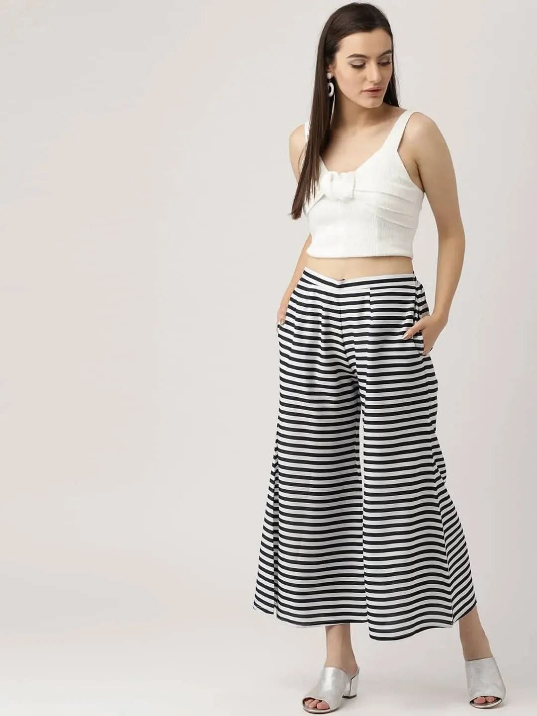 Buy Blue Striped Crepe Palazzos - PL510-XL | Libas Ethnic Wear Online
Buy Blue Striped Crepe Palazzos - PL510-XL | Libas Ethnic Wear Online