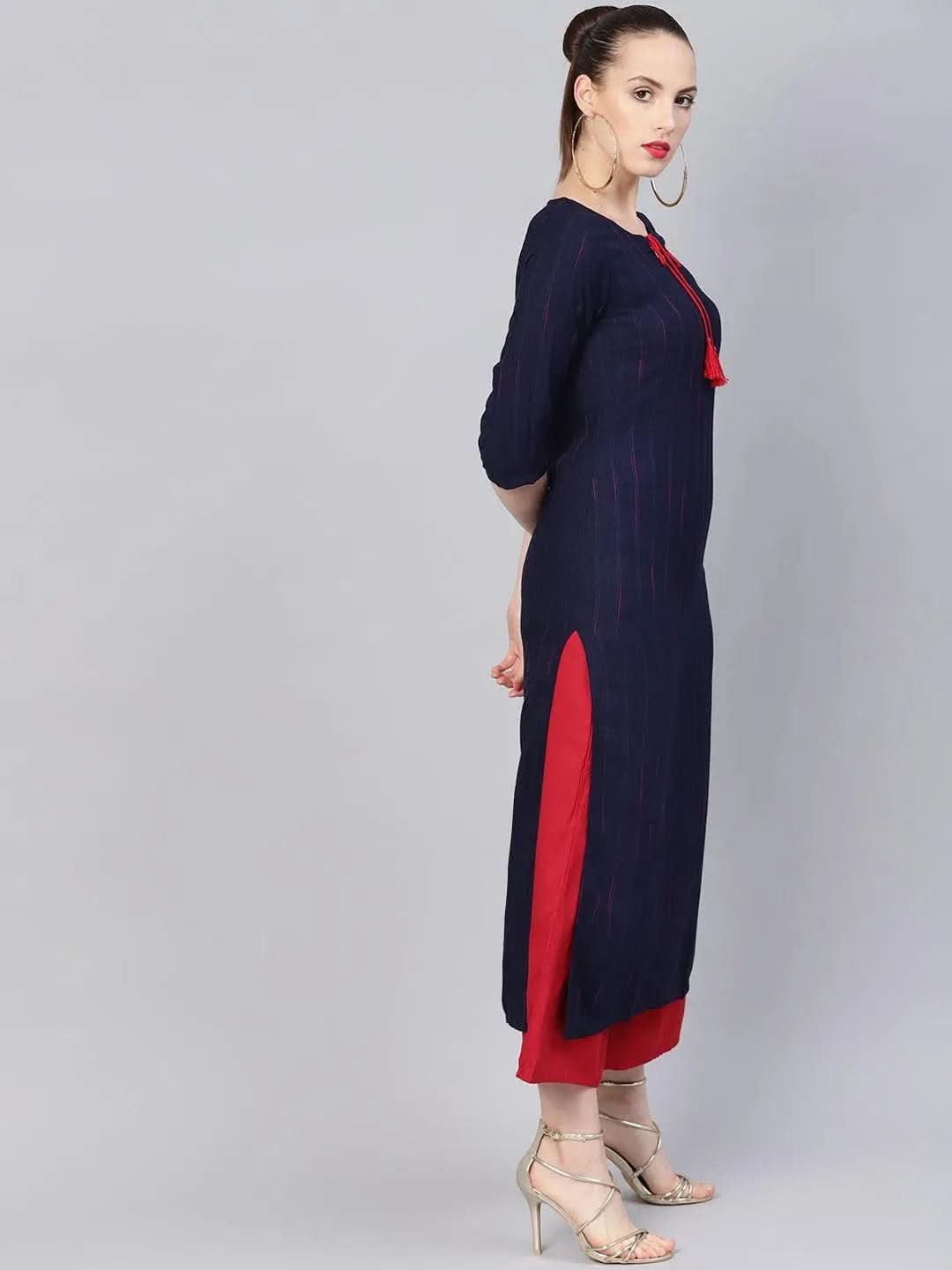 Buy Blue Striped Rayon Kurta - 8352MJ-XXL | Libas Ethnic Wear Online
Buy Blue Striped Rayon Kurta - 8352MJ-XXL | Libas Ethnic Wear Online