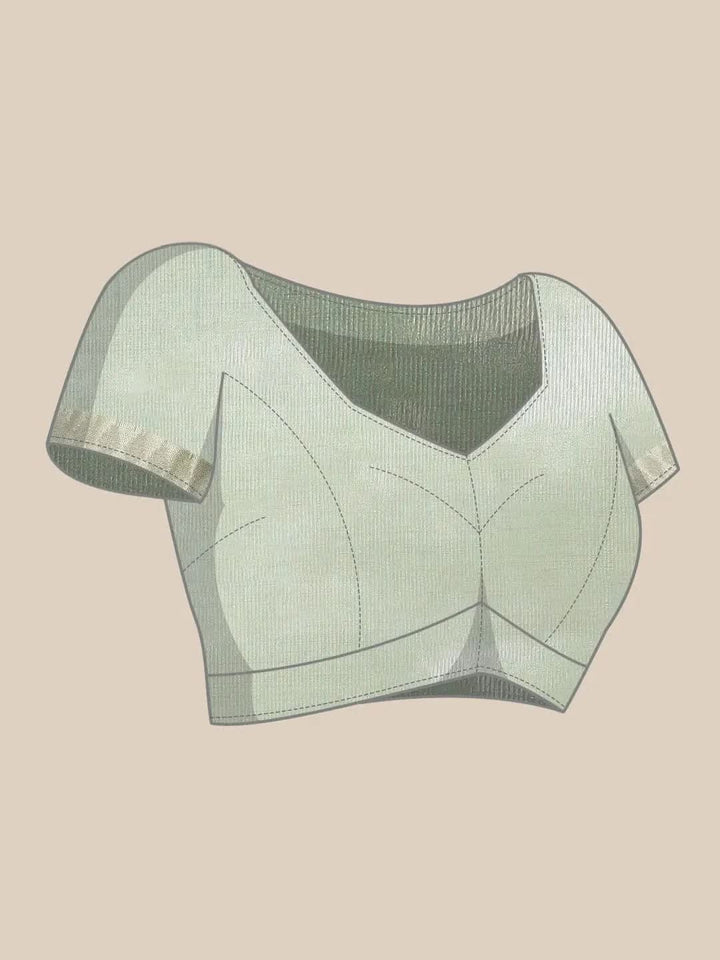 Blue Woven Design Silk Blend Saree - Libas