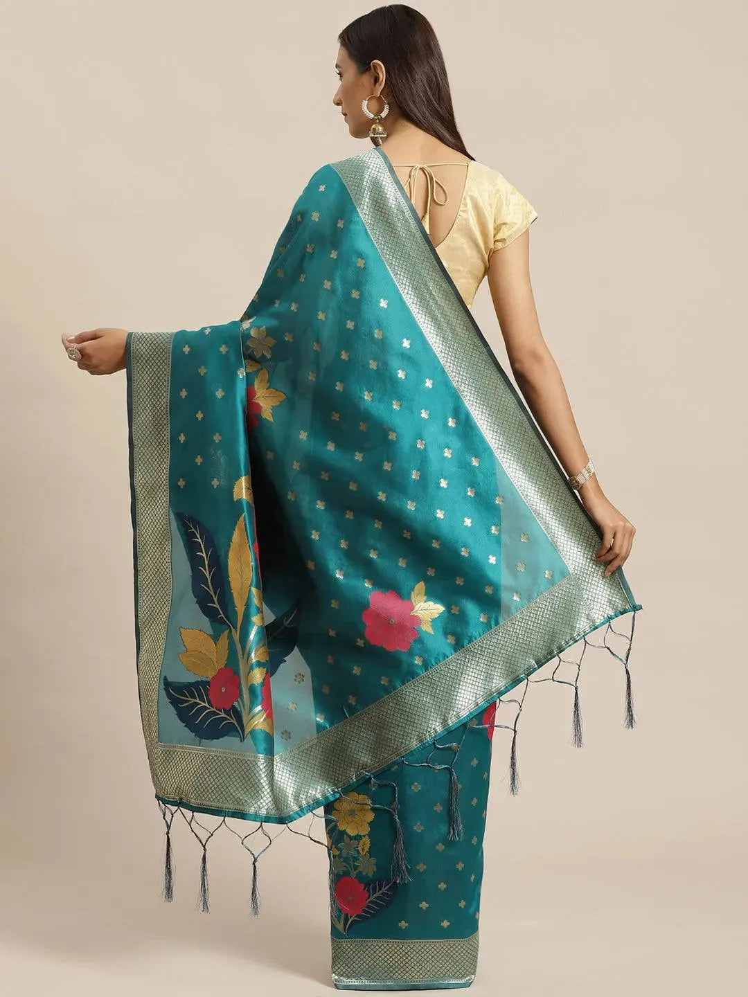 Blue Woven Design Silk Saree
Blue Woven Design Silk Saree